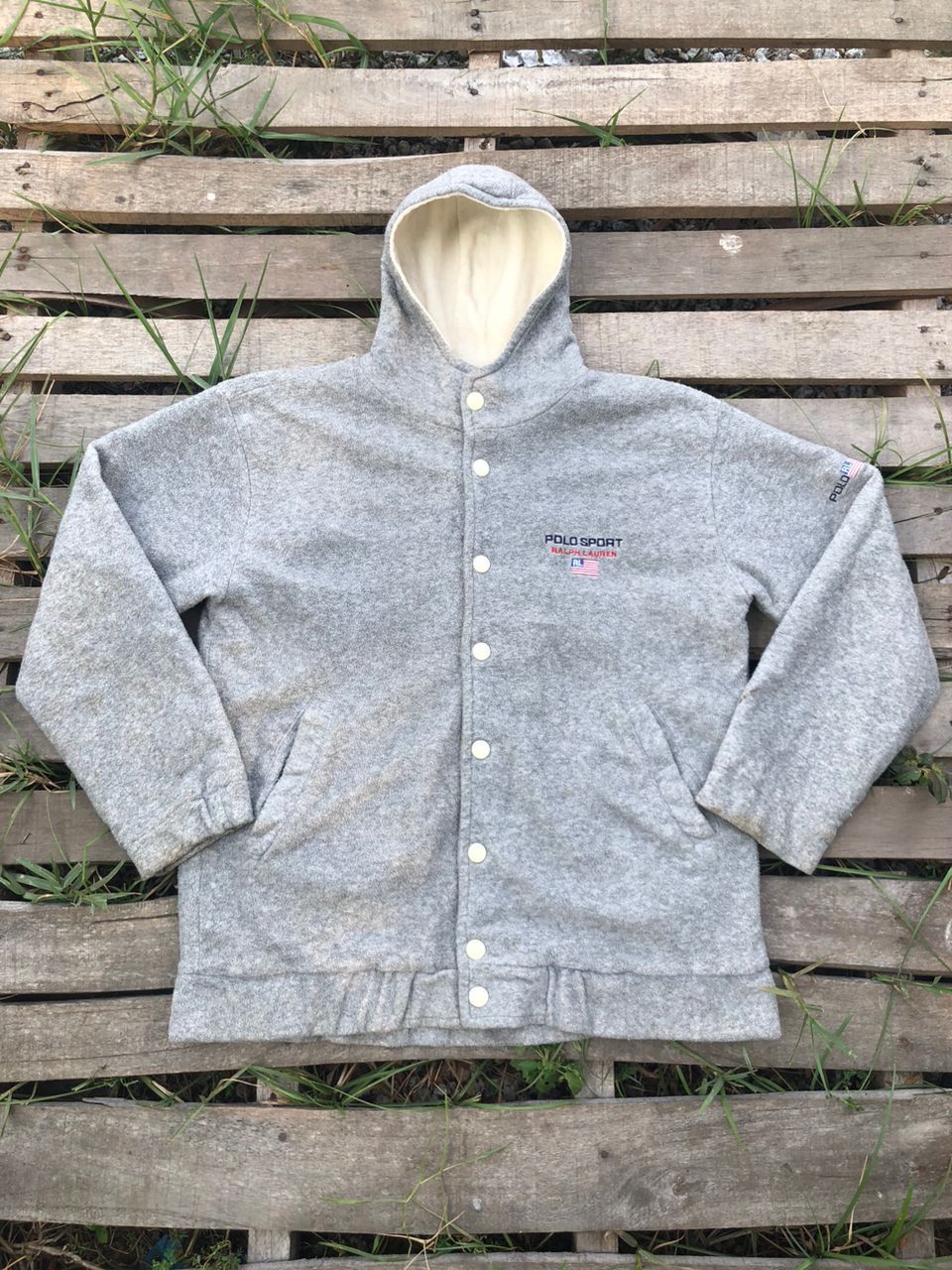 Polo Ralph Lauren Vintage Polo Sport Ralph Lauren Fleece Jacket Big Logo Size US M / EU 48-50 / 2 - 2 Thumbnail