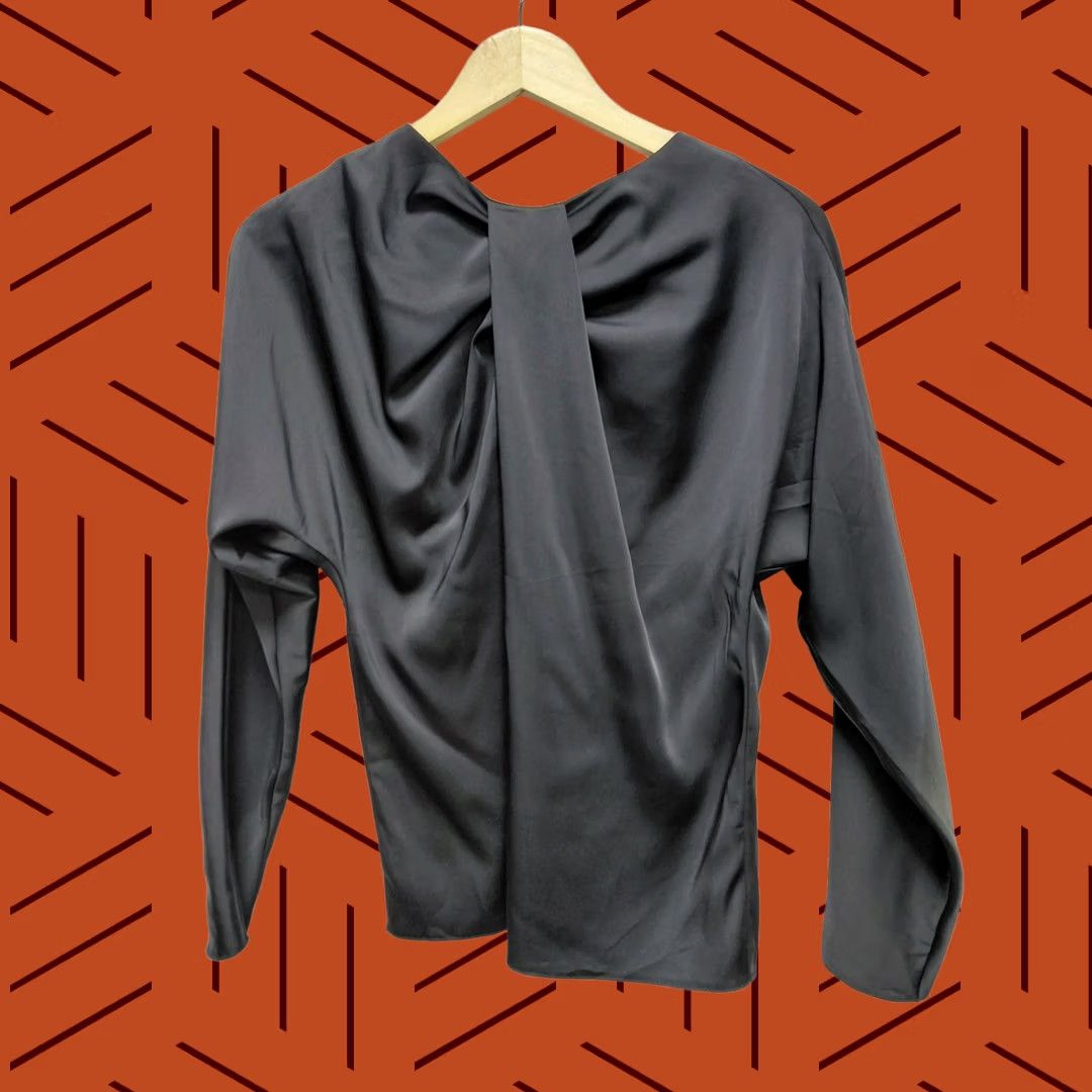 Vintage HOUSE OF LANCRY Black Long Sleeve Top Solid Lightweight Womens XS Blouse Size XS / US 0-2 / IT 36-38 - 1 Thumbnail