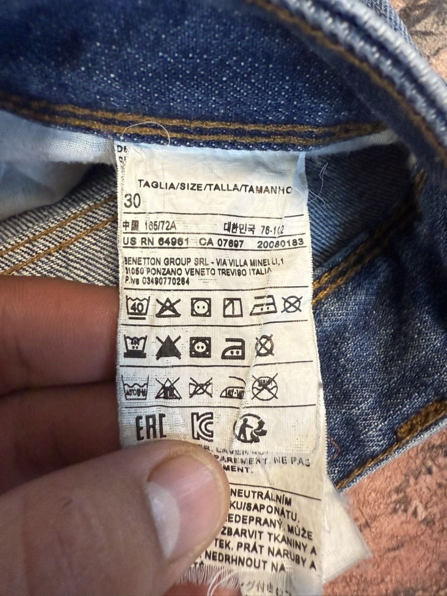 Benetton × Vintage 90’s BENETTON RARE ITALIAN CASUAL Y2K LOGO RETRO DENIM PANTS Size US 30 / EU 46 - 11 Thumbnail
