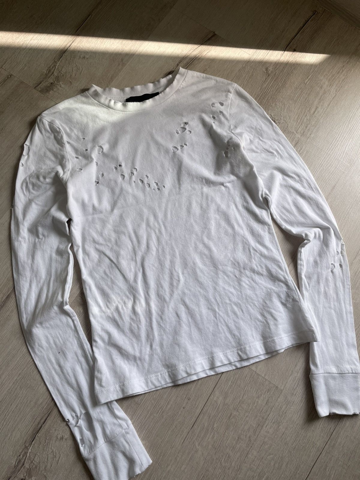 Designer × Kendall And Kylie Kendall + Kyle Distressed White Long-sleeve Size S / US 4 / IT 40 - 4 Thumbnail