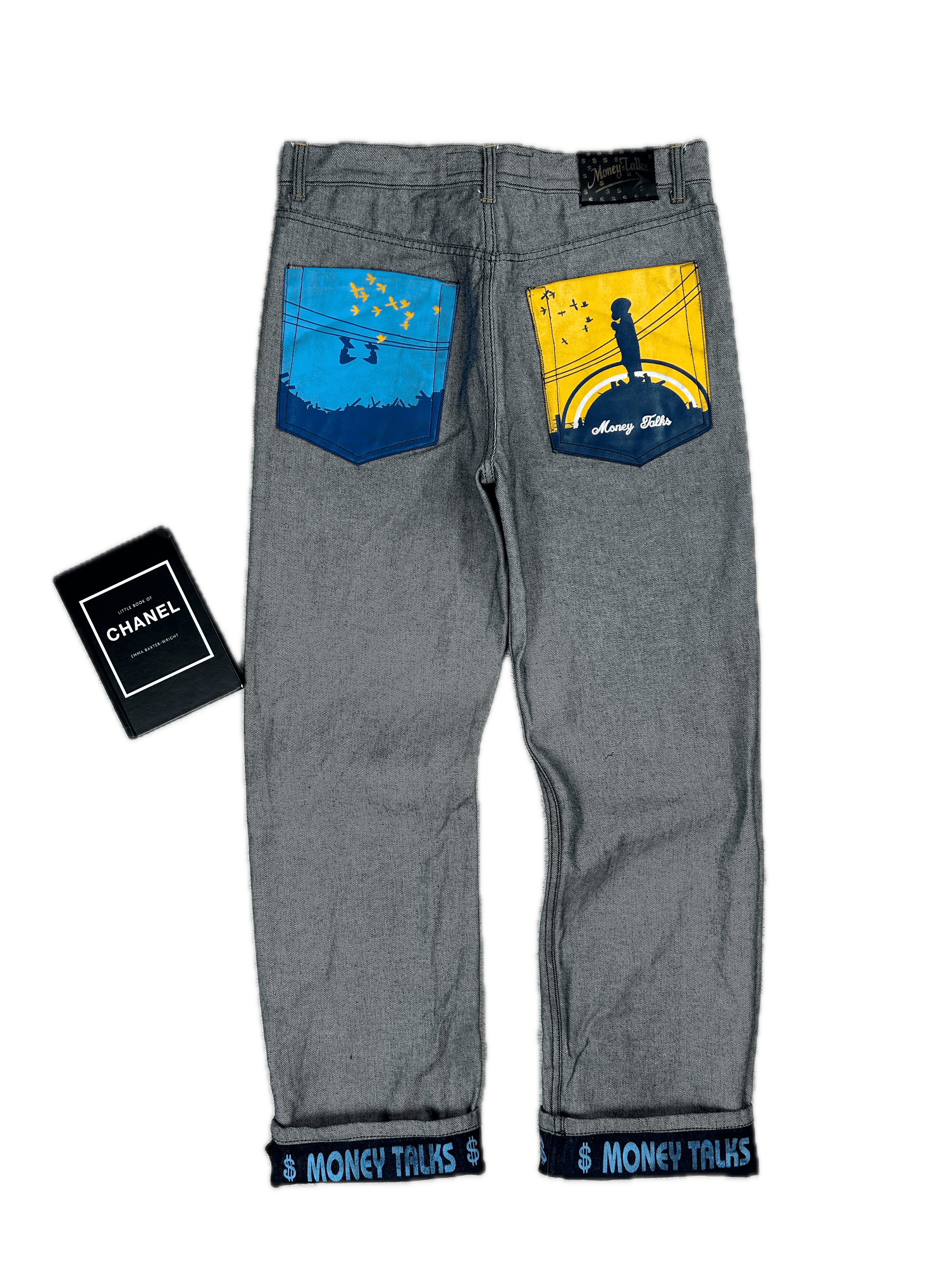 JNCO × Japanese Brand CRAZY vintage Money Talks jeans Big Back Logo Coogi Style Size US 36 / EU 52 - 1 Thumbnail