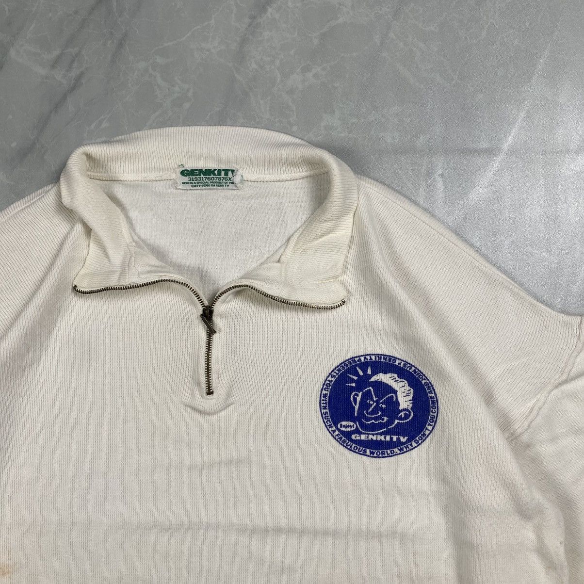 Japanese Brand Vintage 90s Genki Tv Promo Japan Quarter Zip Size US M / EU 48-50 / 2 - 2 Thumbnail