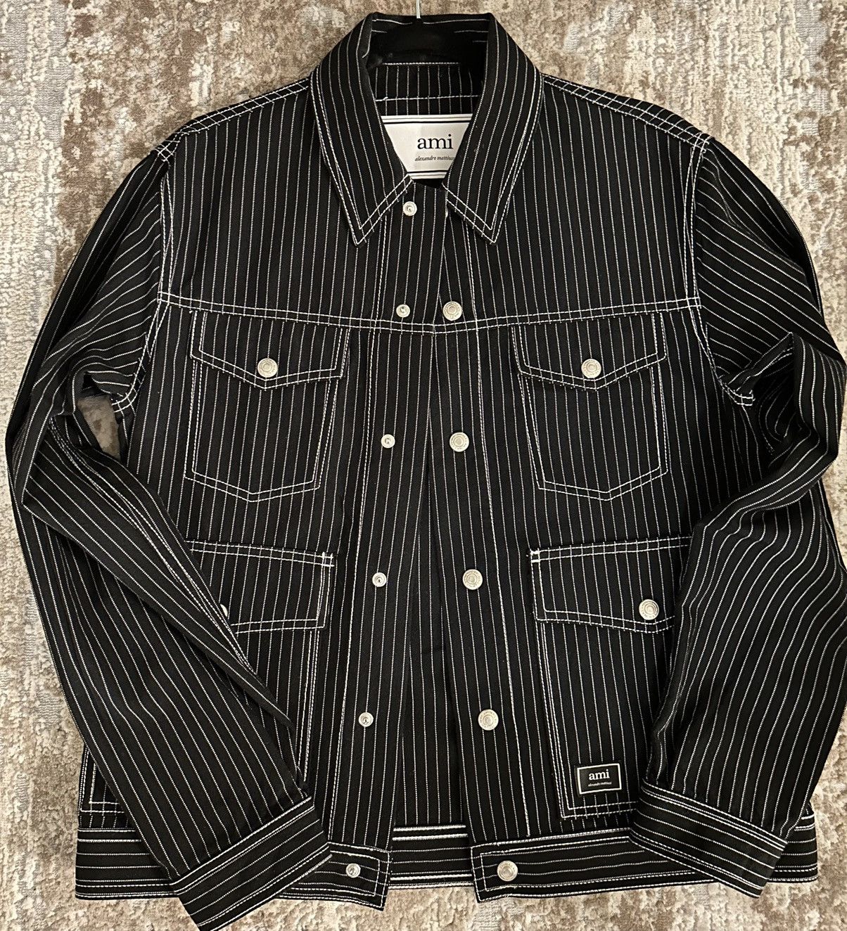 AMI Ami Paris by Alexandre Mattiusse Pinstripe Jacket Size US M / EU 48-50 / 2 - 4 Thumbnail