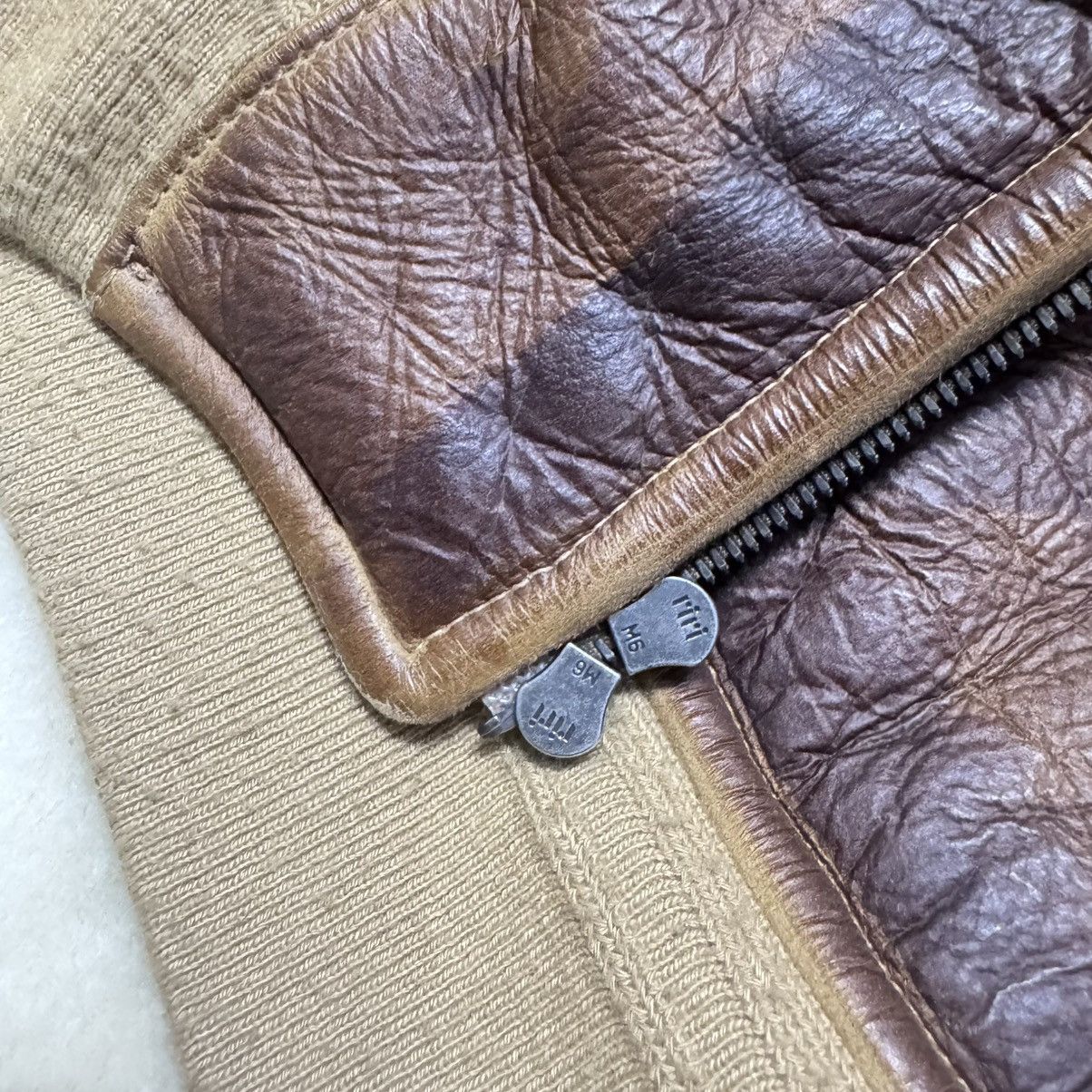 Leather Elia Quaglicia Workshop Shearling Leather Bomber Jacket Size US M / EU 48-50 / 2 - 19 Thumbnail