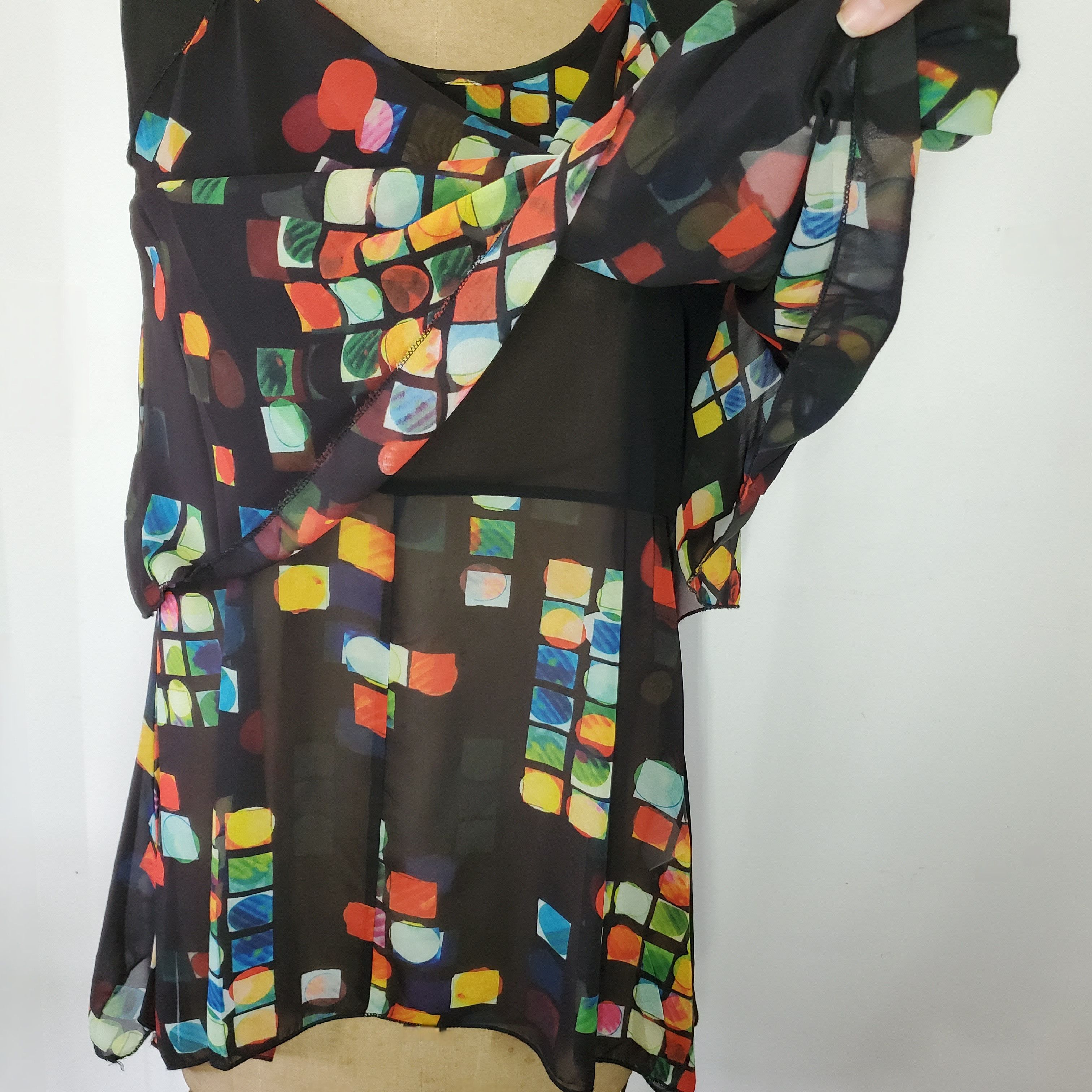 Other Fleur de Lis Size M Blouse Cold Shoulder Sleeveless Chiffon Size M / US 6-8 / IT 42-44 - 6 Thumbnail