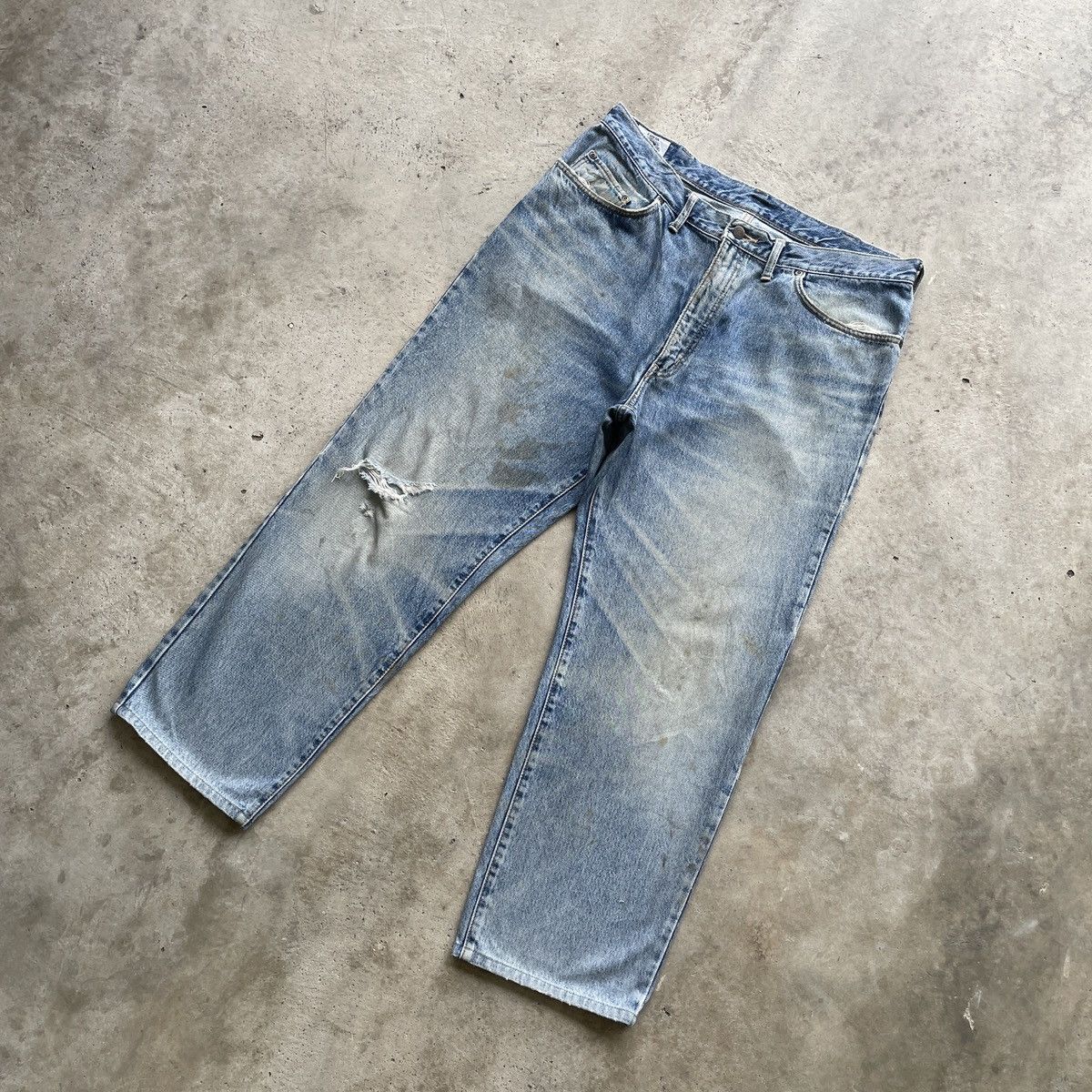 Edwin × Japanese Brand × Jean W36 Vintage Edwin Dirty Distressed Faded Pants Jeans 90s Size US 36 / EU 52 - 2 Thumbnail