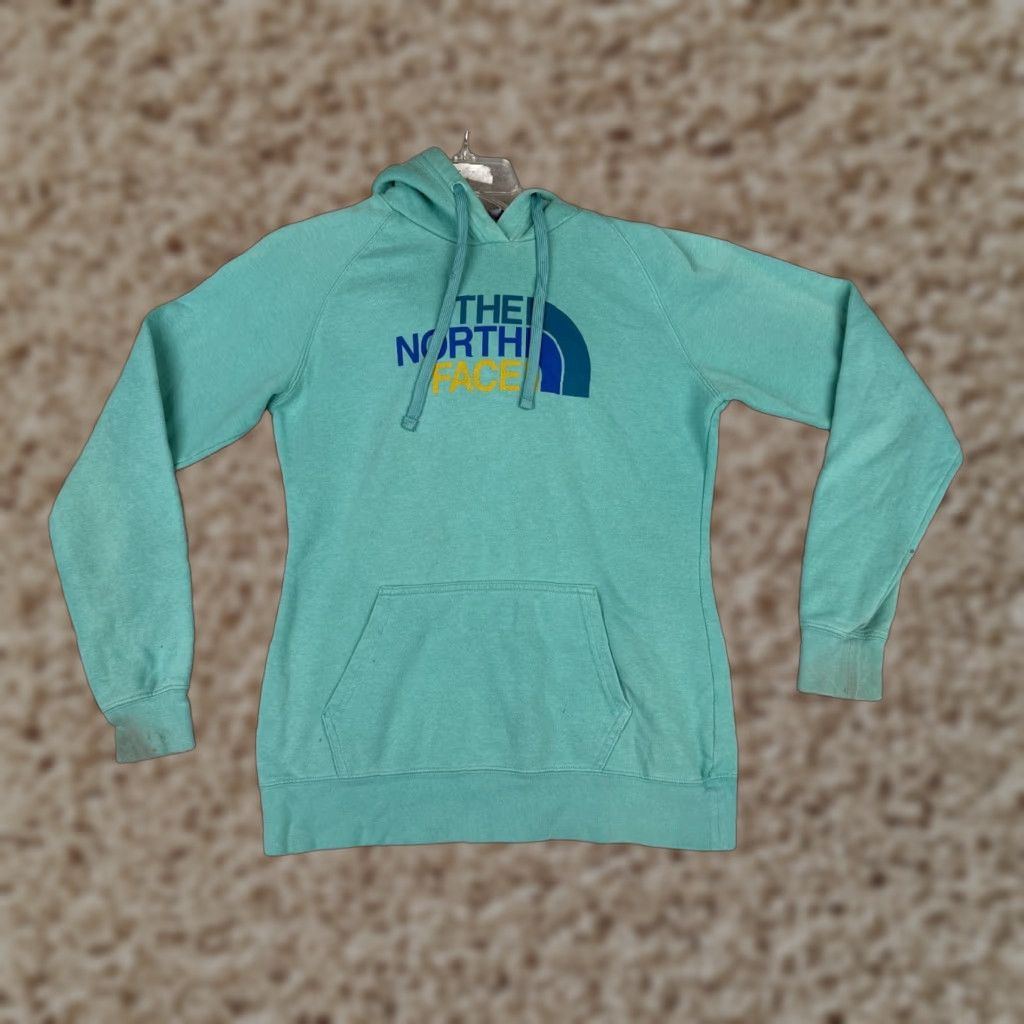 The North Face The North Face Hoodie Womens Small Teal Pullover Cotton Jersey Size S / US 4 / IT 40 - 1 Thumbnail