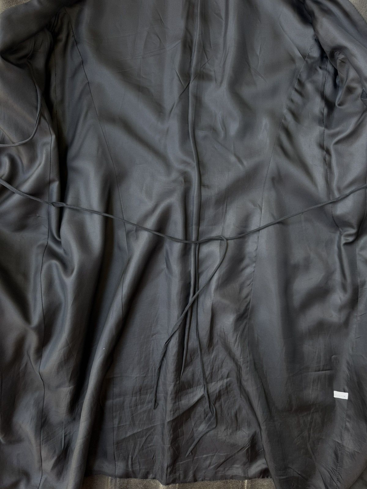 Ann Demeulemeester Ann Demeulemeester AW00 Treated Leather Chesterfield Coat Size US XS / EU 42 / 0 - 11 Thumbnail