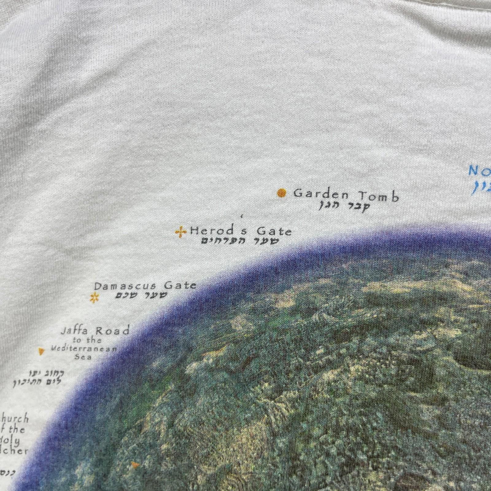 Vintage Vintage 90s Jerusalem Earth Hebrew Jewish Israel Shirt Large Size US L / EU 52-54 / 3 - 3 Thumbnail