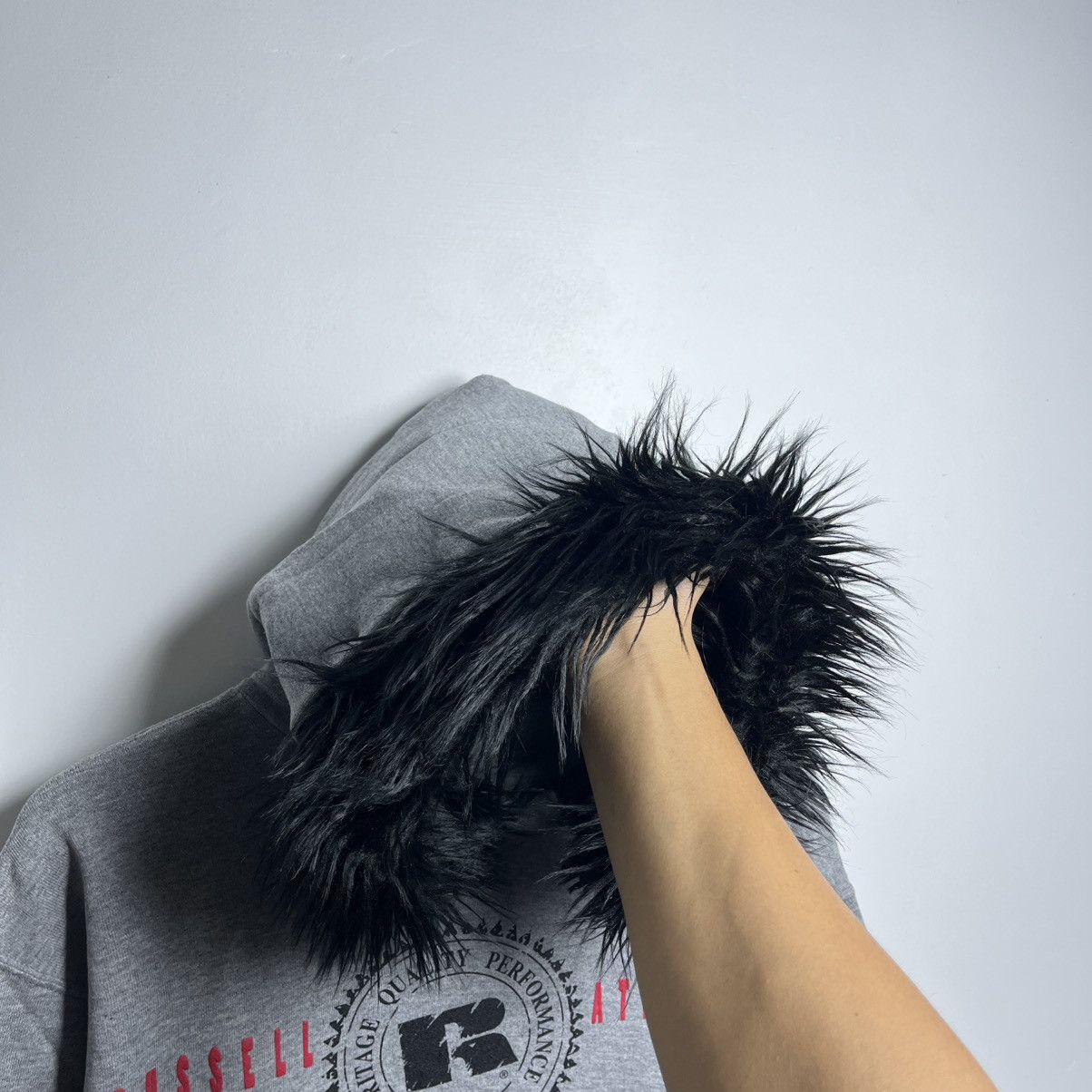 Russell Athletic Vintage Russel Athletic Made In Usa Faux Fur Hoodie Size US M / EU 48-50 / 2 - 6 Thumbnail