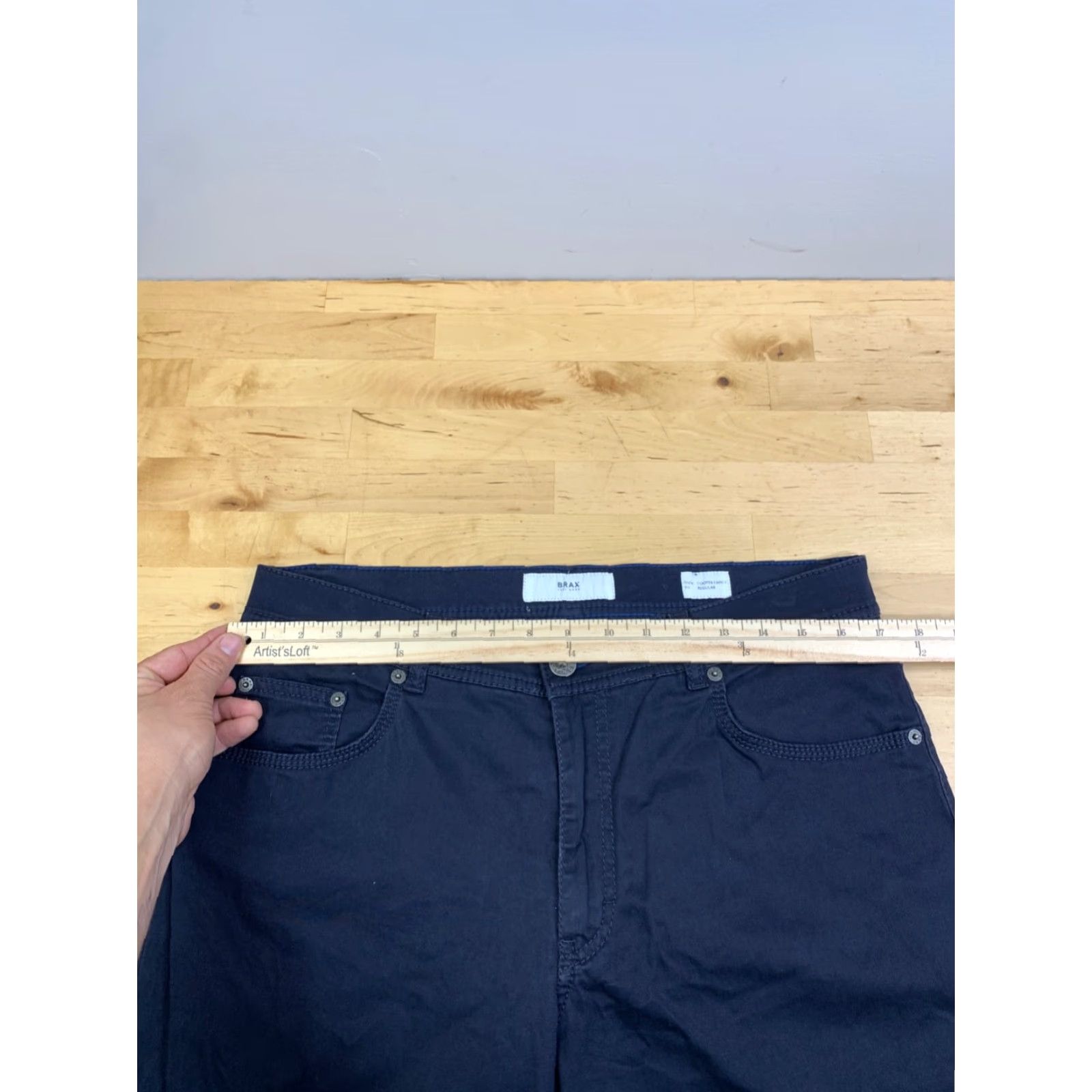 BRAX Brax Cooper Fancy Pants Mens 34x32 Blue Regular Straight Jeans Chino 5-Pocket Design Vintage No Casual Preppy Logo Size US 34 / EU 50 - 5 Thumbnail
