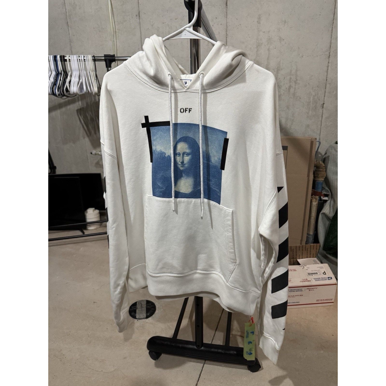 Men's Off-White OFF WHITE 21SS Blue Monalisa Hoodie Large