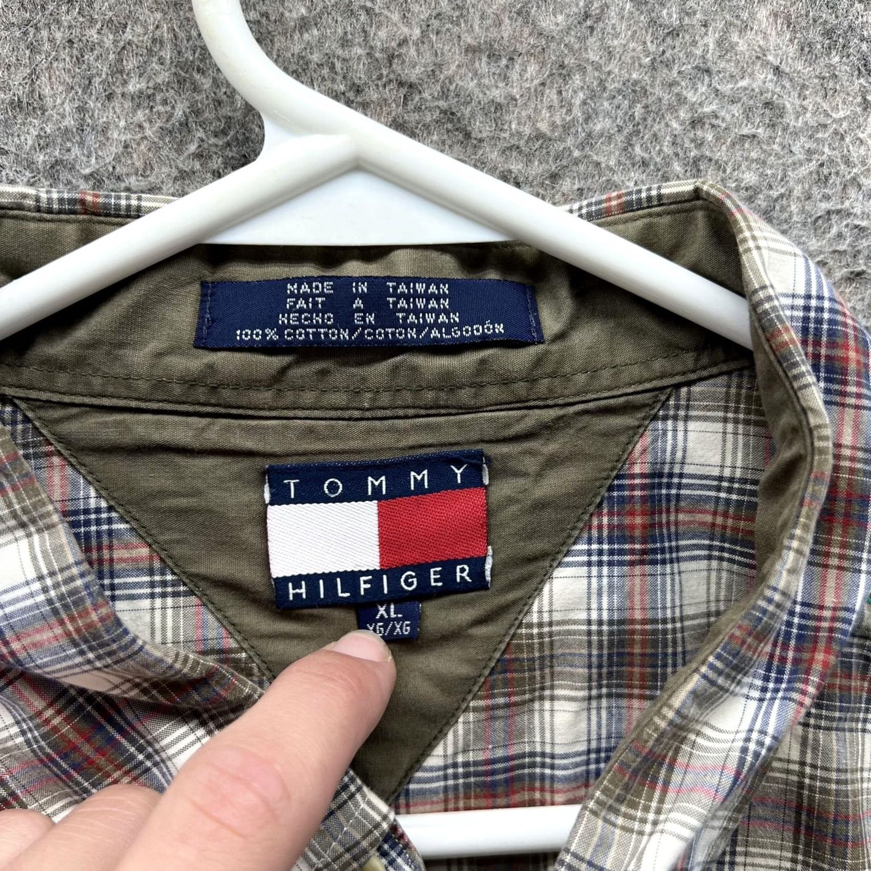 Tommy Hilfiger Tommy Hilfiger Shirt Mens XL Multicolor Plaid Long Sleeve Button Front Cotton Size US XL / EU 56 / 4 - 5 Thumbnail