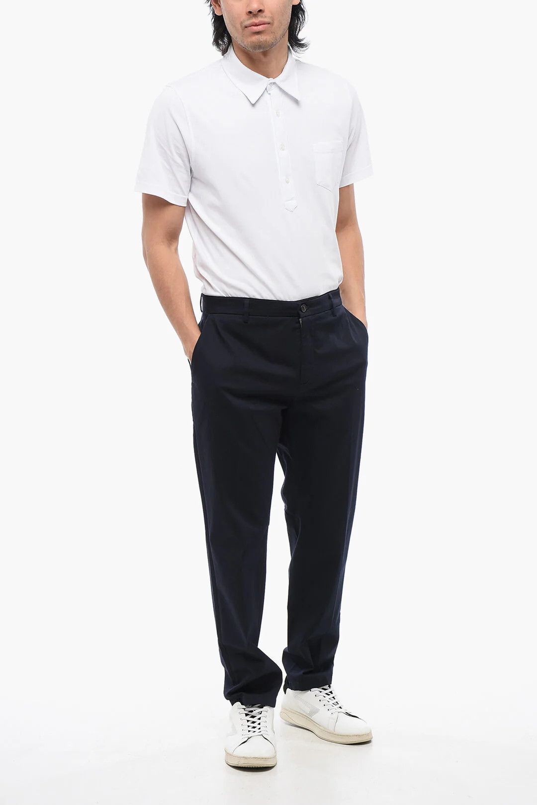 DEPARTMENT5 og1mm0326 Stretch Cotton Chino Pant in Blue Size US 38 / EU 54 - 3 Thumbnail