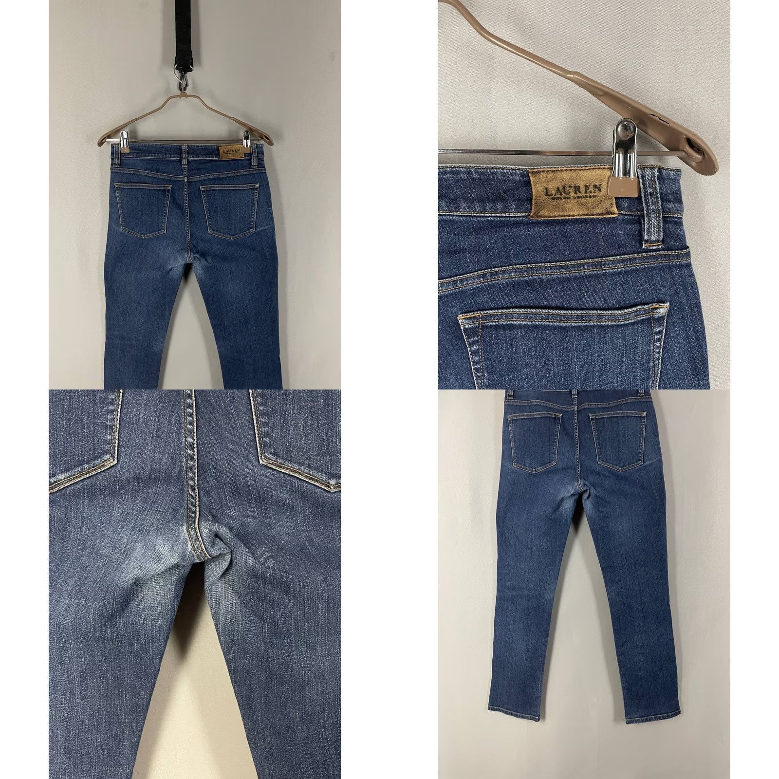 Ralph Lauren Lauren Ralph Lauren Jeans Mens 30x29 Blue Denim Straight 5-Pocket Regular Comfort Style Classic Modern Clothes Men Size US 31 - 8 Thumbnail