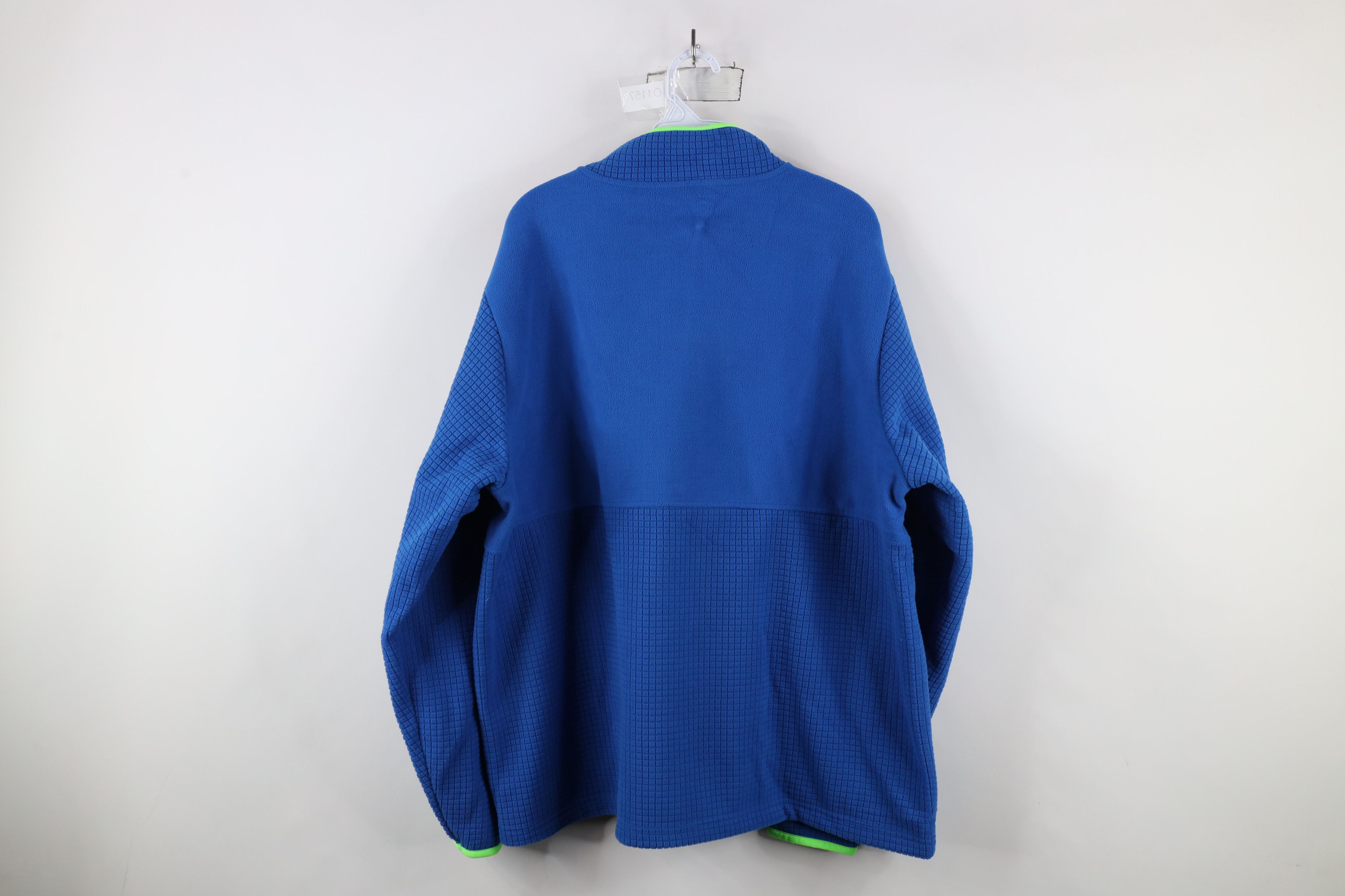 Lands' End × Vintage New Lands End Grid Fleece Full Zip Jacket Blue Polyester Size US XL / EU 56 / 4 - 14 Thumbnail