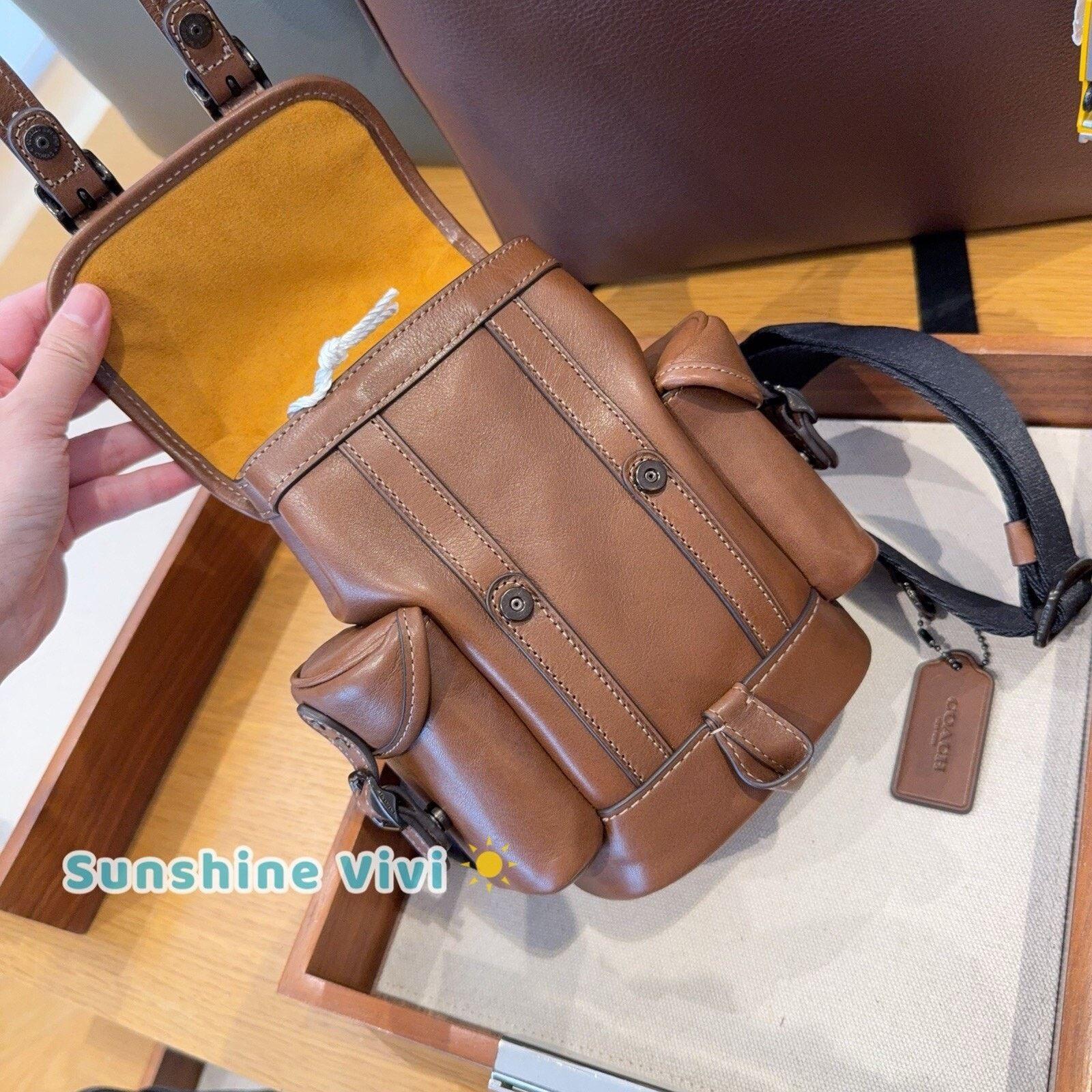 Coach NWT Coach Hitch Backpack13 Backpack CE505 Dard Saddle Size ONE SIZE - 3 Thumbnail
