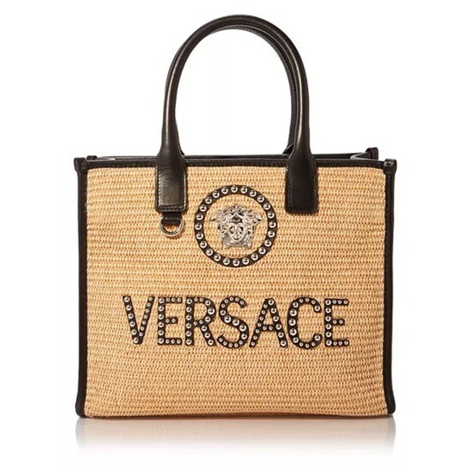 Versace Versace Medusa Large Tote Fabric/Leather Bag 1004741 Size ONE SIZE - 1 Thumbnail