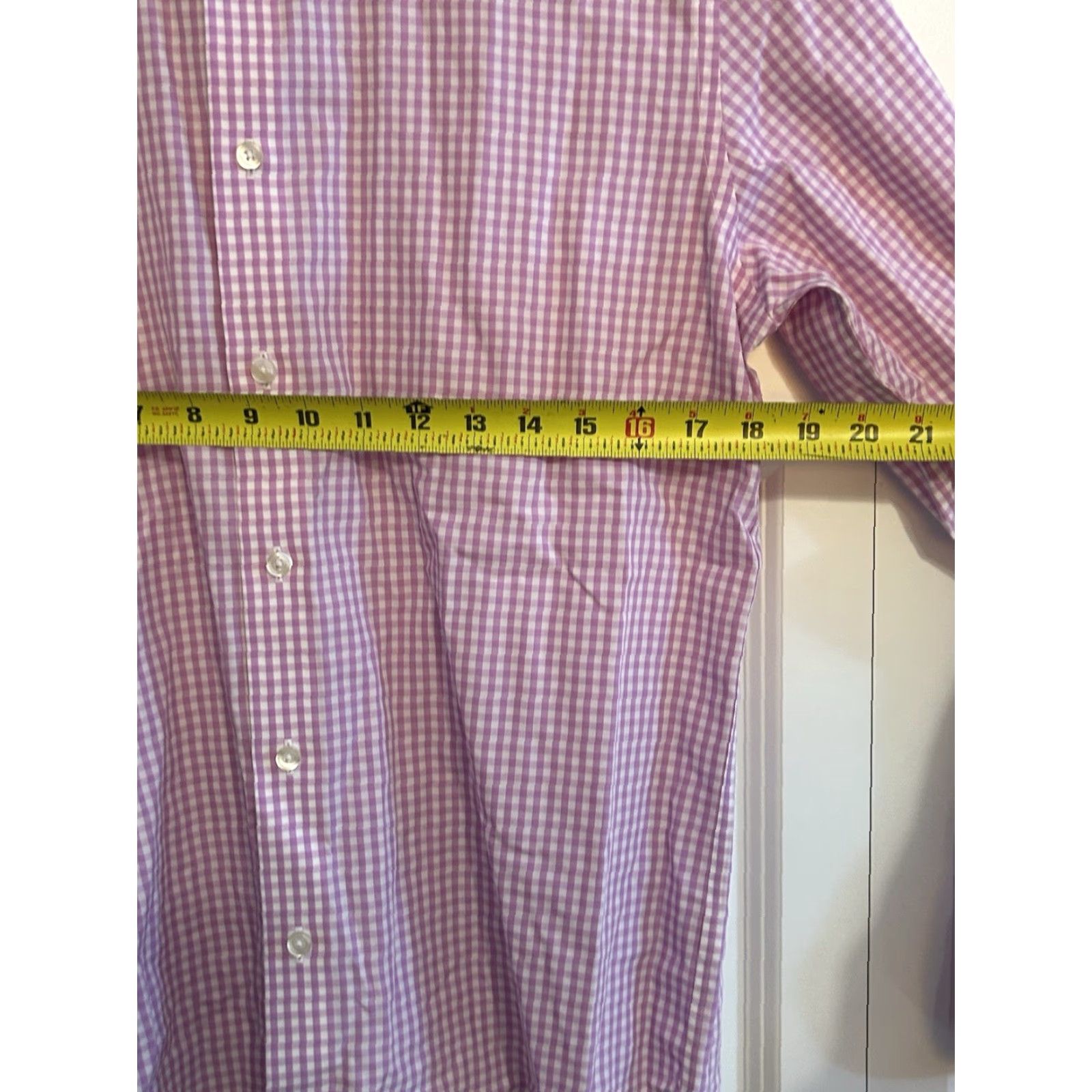 UNTUCKit UNTUCKit Shirt Mens Pink Plaid Slim Fit Button-Down Long Sleeve Large Regular Pink Plaid Modern Classic Size US L / EU 52-54 / 3 - 3 Thumbnail