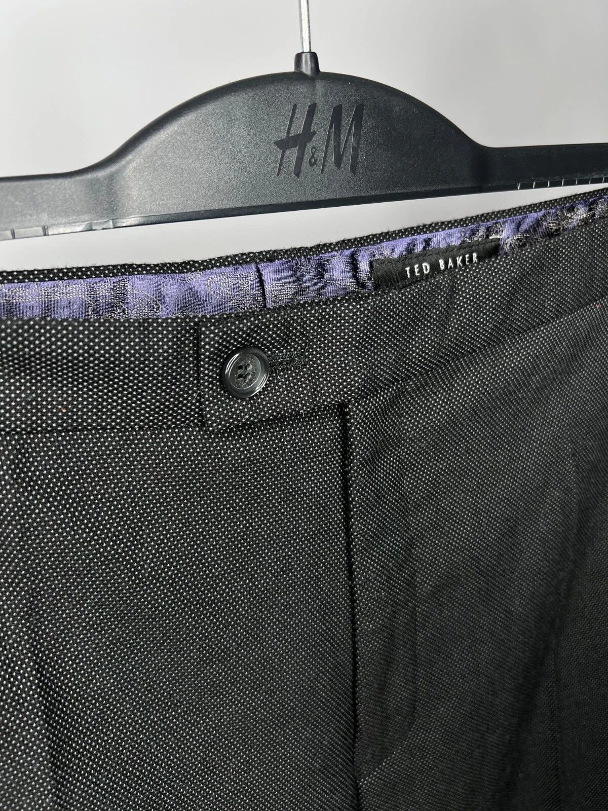 Ted Baker Ted Baker London Black Men's Flat Front Dress Pants Chino Size US 38 / EU 54 - 2 Thumbnail
