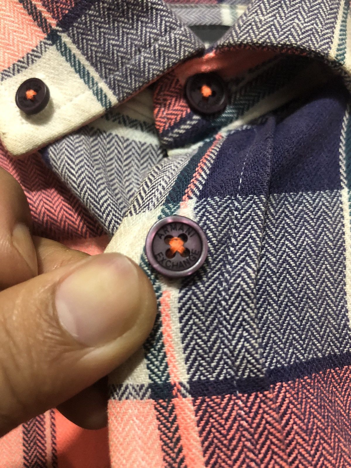 Armani Exchange Armani Exchange Metal Logo Flannel Shirt Size US S / EU 44-46 / 1 - 4 Thumbnail