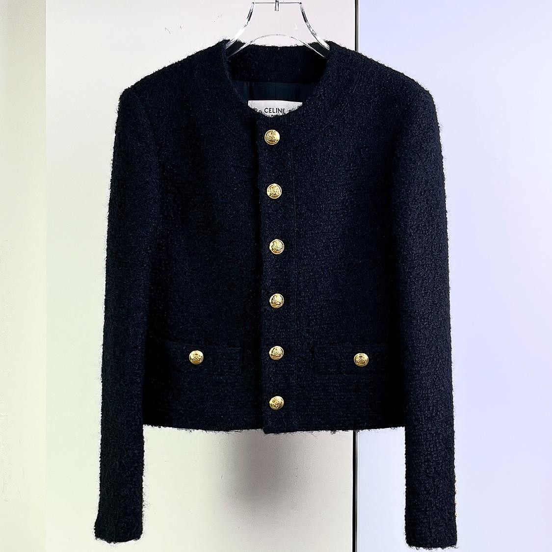 Celine CELINE Mohair Wool Tweed Jacket Size 34 Size XS / US 0-2 / IT 36-38 - 1 Thumbnail