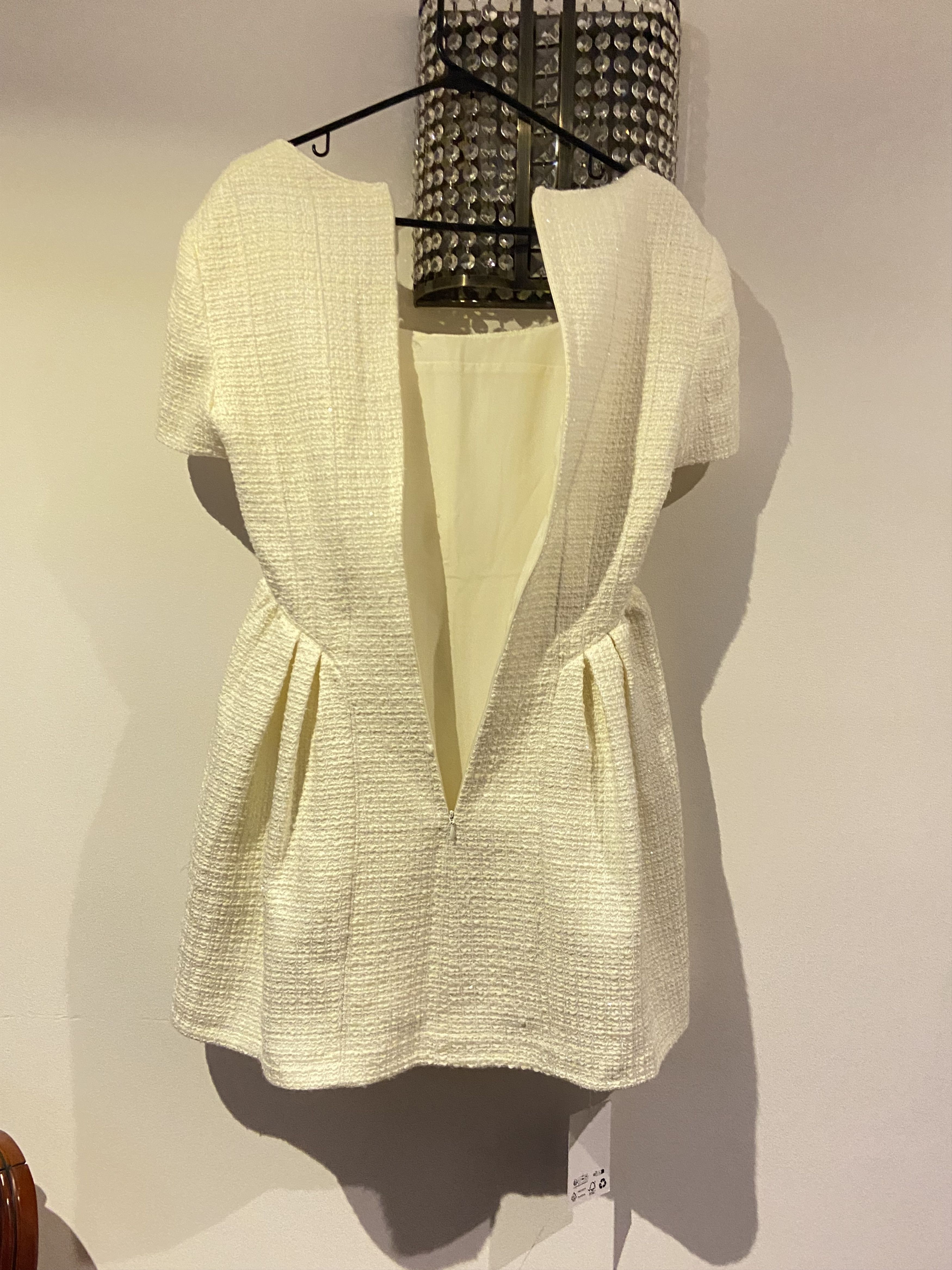 Self-Portrait Self-Portrait Bridal Bouclé Minidress, Short Sleeve Size M / US 6-8 / IT 42-44 - 17 Thumbnail