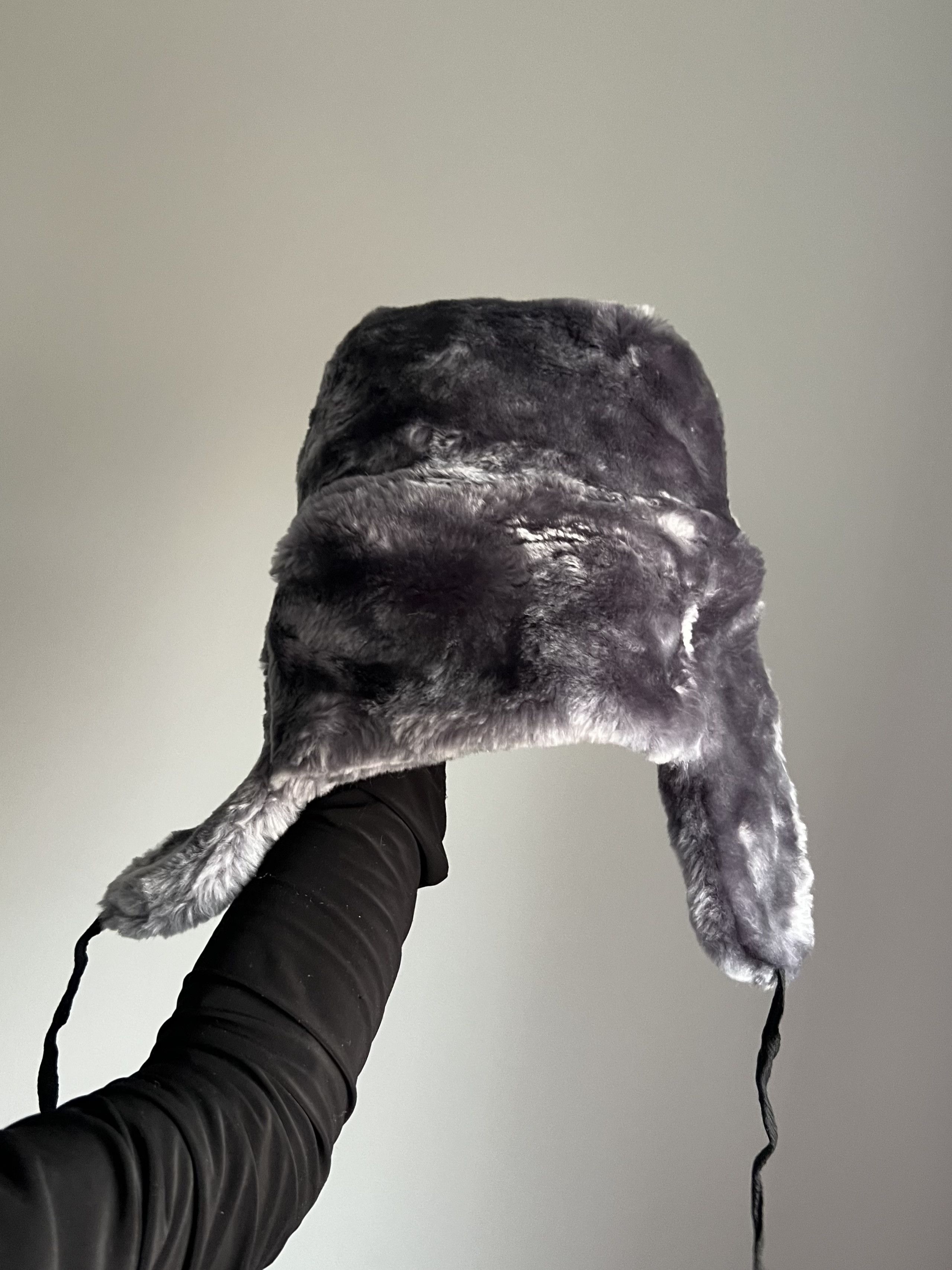 Japanese Brand Vintage 90s Alt Fuzzy Mohair Ushanka USSR Hat Size ONE SIZE - 4 Thumbnail