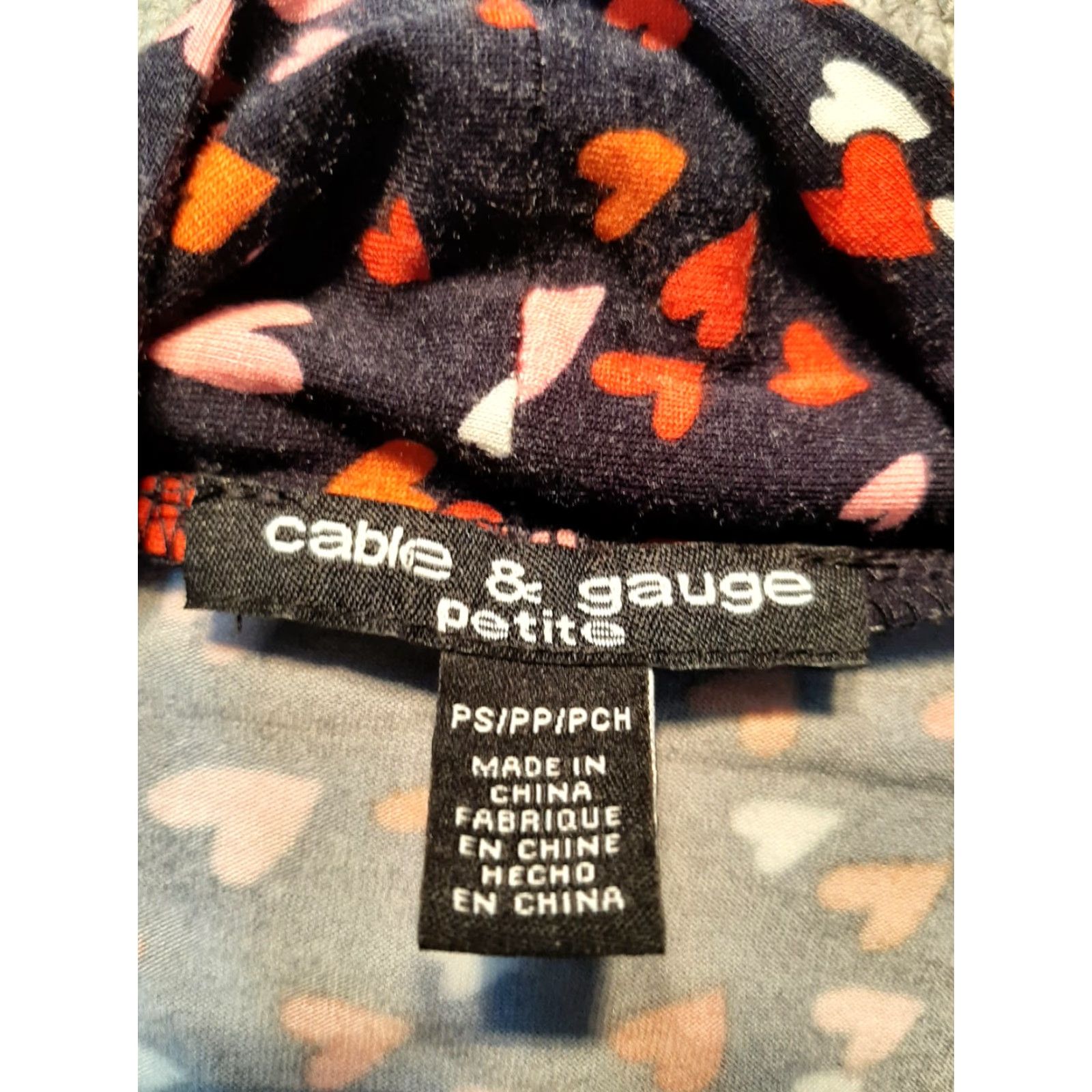 Vintage Cable and Gauge Womens Petite Small P S Long Sleeve Heart Pattern Top Size S / US 4 / IT 40 - 3 Thumbnail
