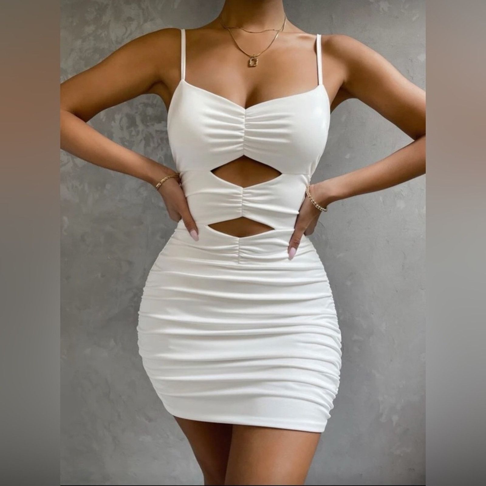 Other New Y2K Chic White Cut-Out Mini Dress size XS/S Size S / US 4 / IT 40 - 3 Thumbnail