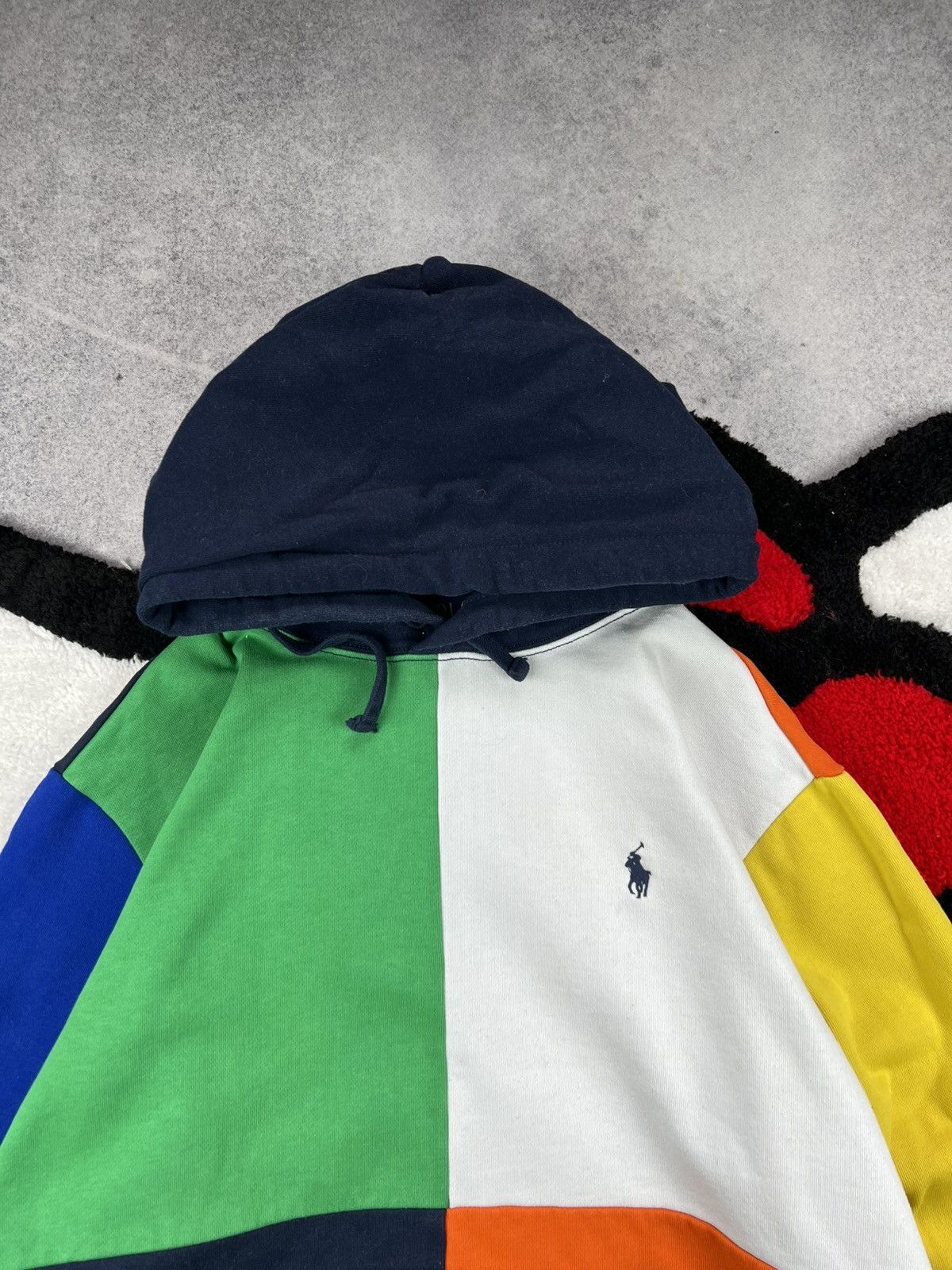 Polo Ralph Lauren Polo Ralph Lauren Patchwork Monogram Vintage Hoodie Size US L / EU 52-54 / 3 - 5 Thumbnail
