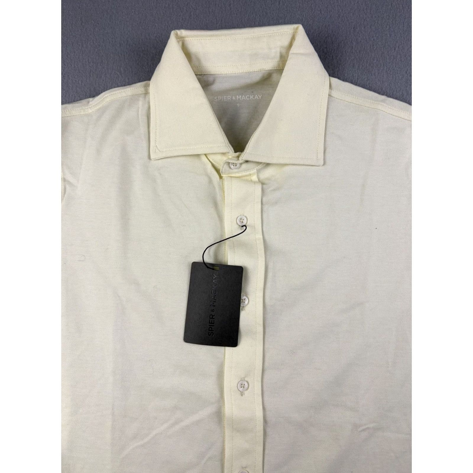 Vintage Spier Mackay Shirt Men S Solid Long Sleeve Button Up Cotton Ivory Classic Size US S / EU 44-46 / 1 - 2 Thumbnail