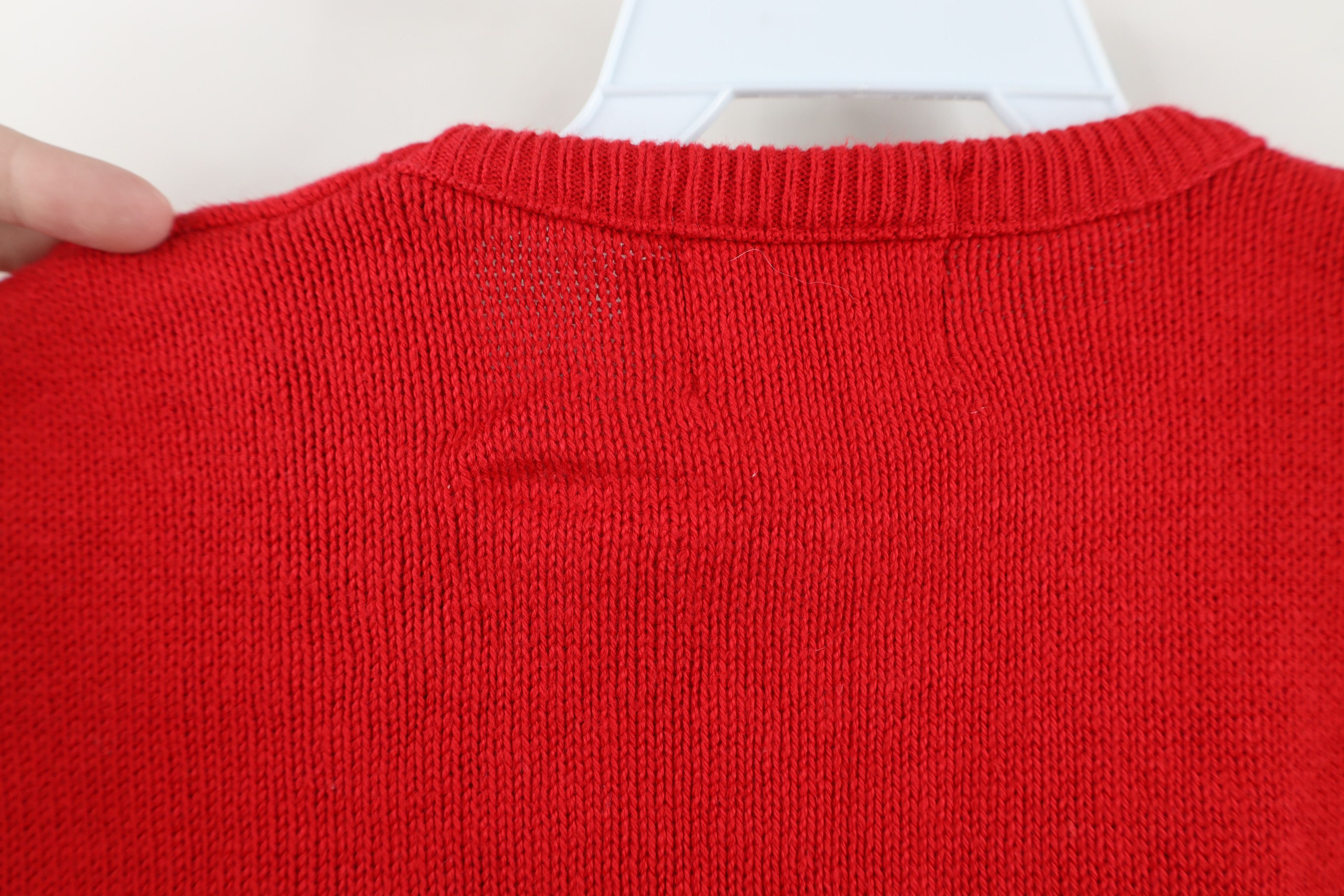 Vintage Vintage 90s Streetwear Cotton Knit V-Neck Sweater Vest USA Size US XL / EU 56 / 4 - 9 Thumbnail