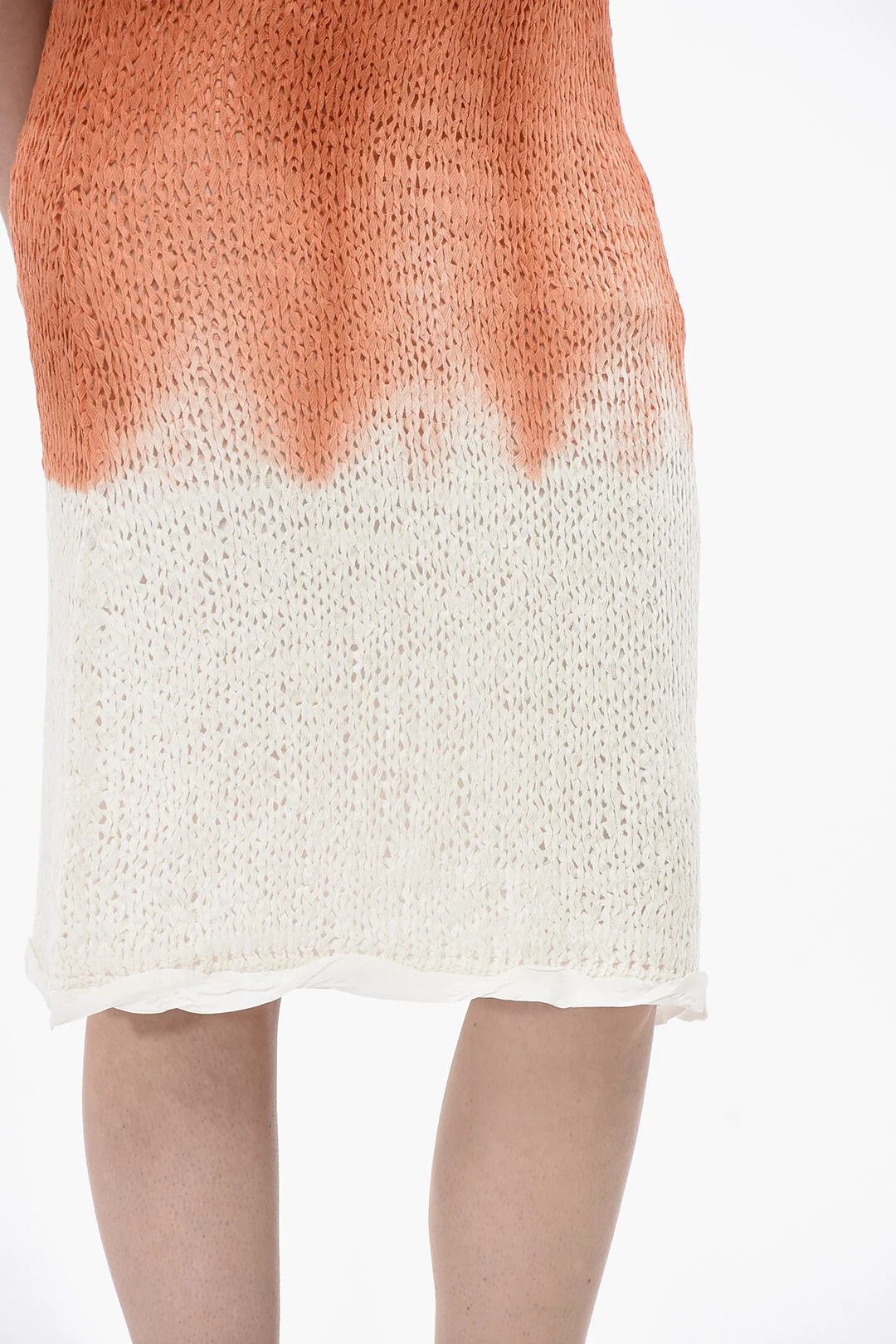 Bottega Veneta og1mm0426 Knit Pencil Skirt in Orange Size 26" / US 2 / IT 38 - 3 Thumbnail