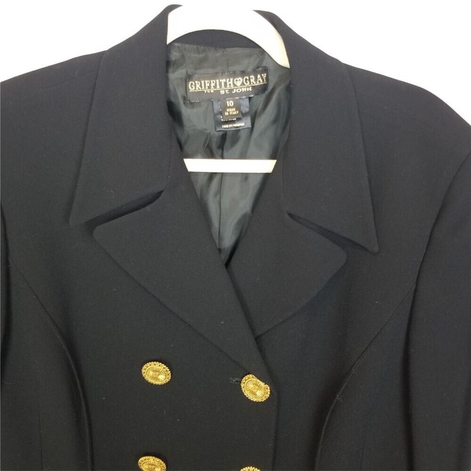 Vintage Vintage St. John Womens Wool Blazer Dark Academia Preppy 10 Size L / US 10 / IT 46 - 2 Thumbnail