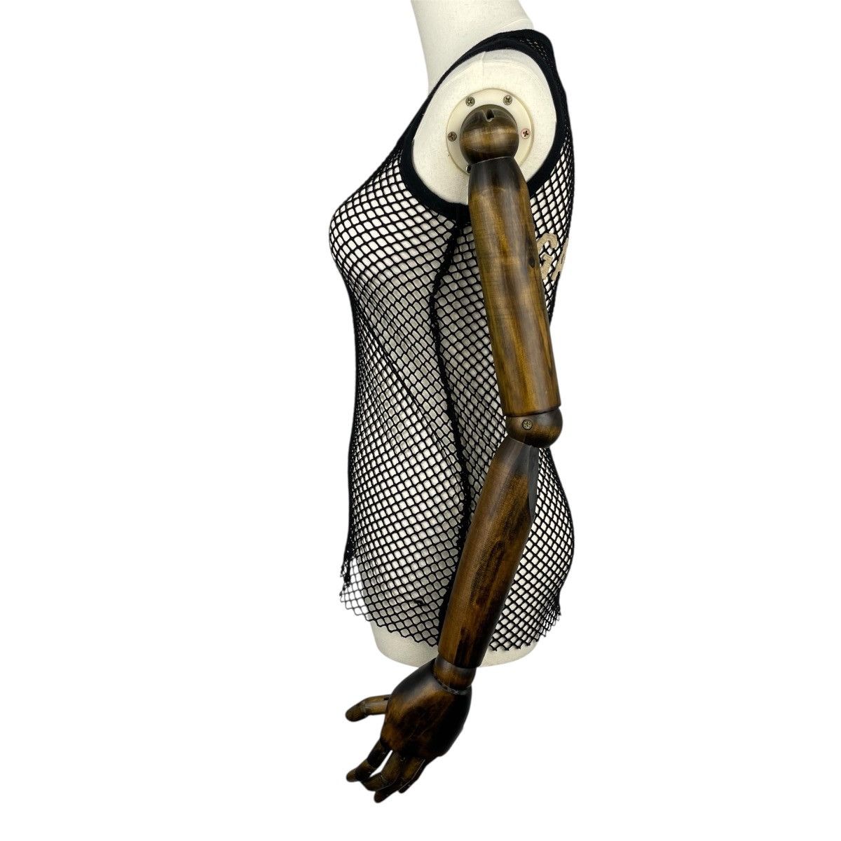 Dolce & Gabbana Dolce Gabbana Mesh Tank Top Leather Logo & Back Spellout Size S / US 4 / IT 40 - 6 Thumbnail