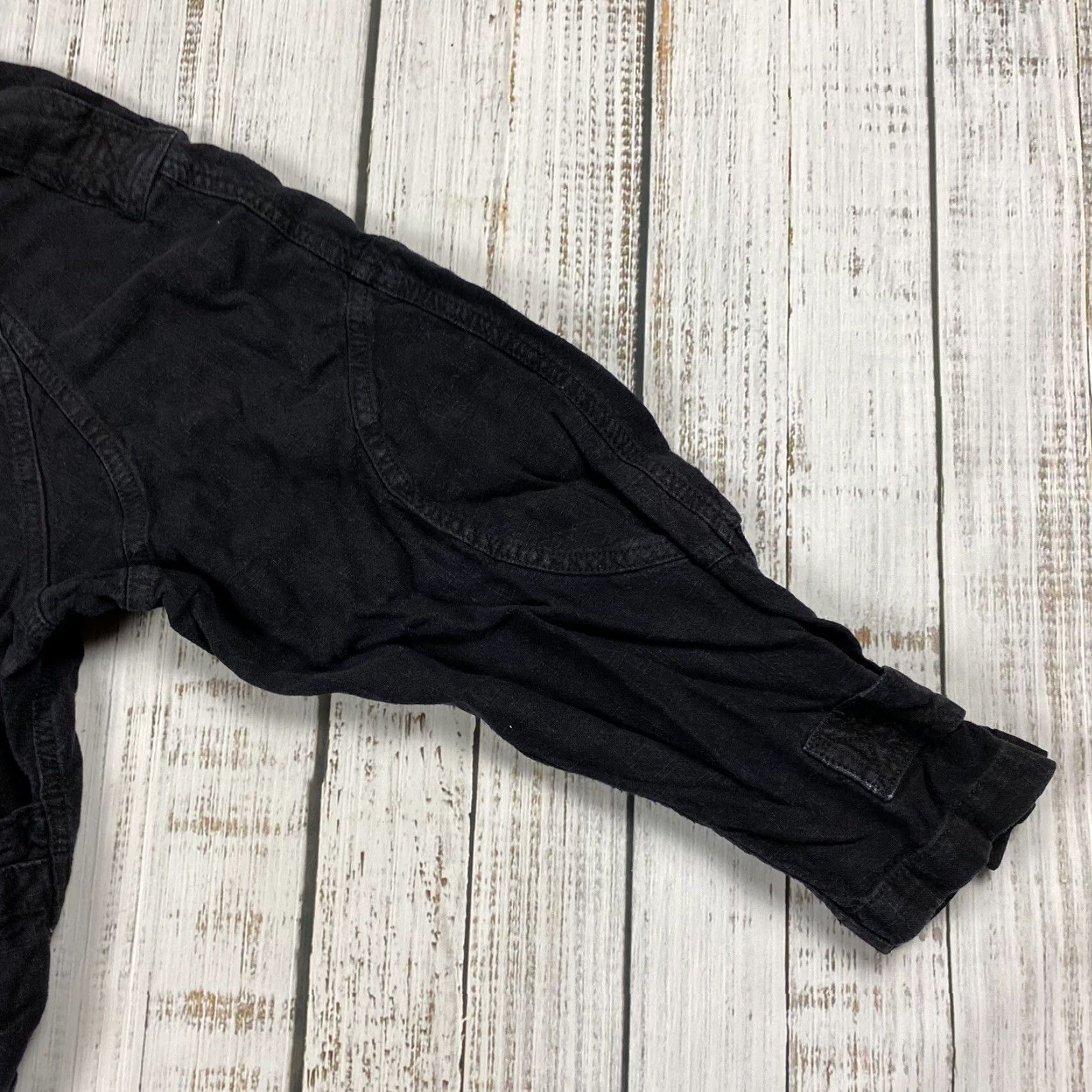 Free People Free People Jayde Safari Jacket Womens Small Black Linen/Viscose Bohemian Boho Jacket Size S / US 4 / IT 40 - 4 Thumbnail
