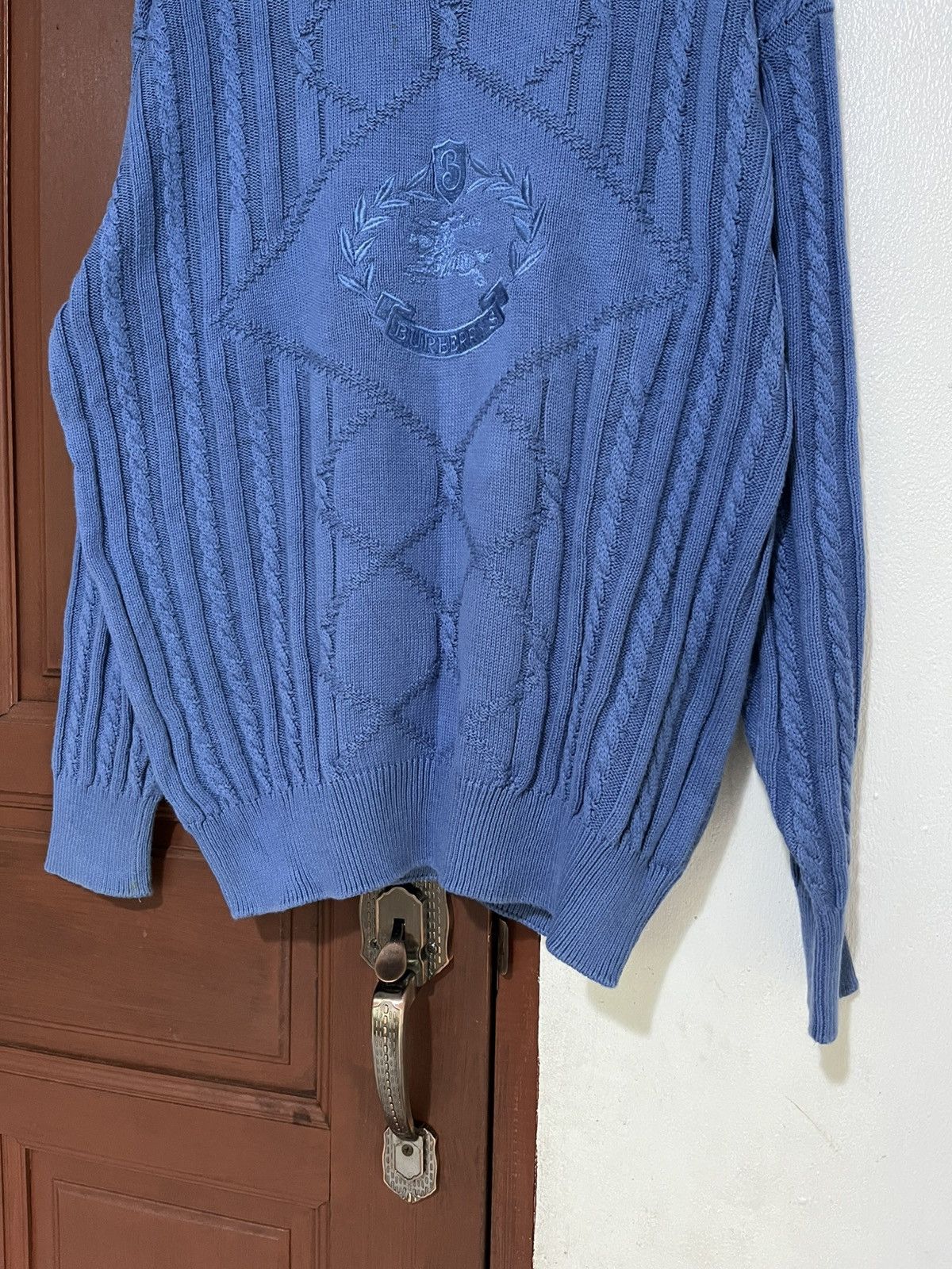 Burberry Vintage Burberry London Big Logo Wool Knit Sweater Jumper Size US M / EU 48-50 / 2 - 3 Thumbnail