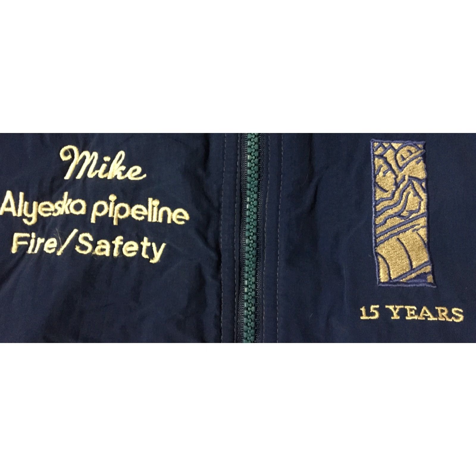Eddie Bauer VINTAGE Eddie Bauer Jacket L Navy Blue Alyeska Pipeline Safety Bomber 90s Alaska Oil Rig Grunge Sports Western USA Mens Size US L / EU 52-54 / 3 - 2 Thumbnail