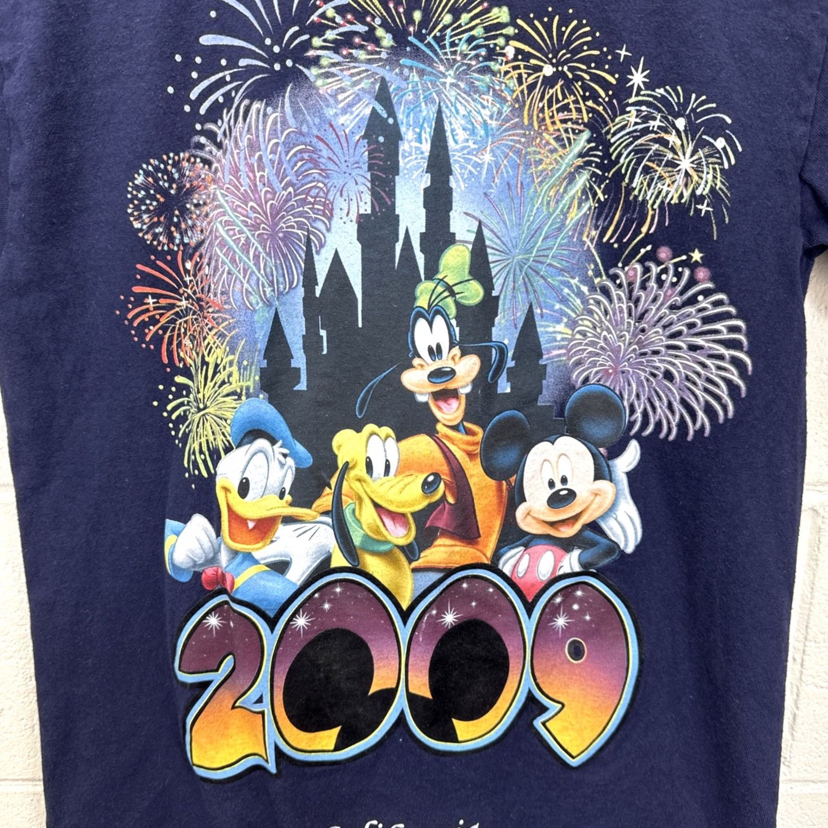 Disney Disney T-Shirt Medium Blue 2009 California Mickey Goofy Pluto 90s Cartoon Shirt Mens Non-N/A Size US M / EU 48-50 / 2 - 2 Thumbnail