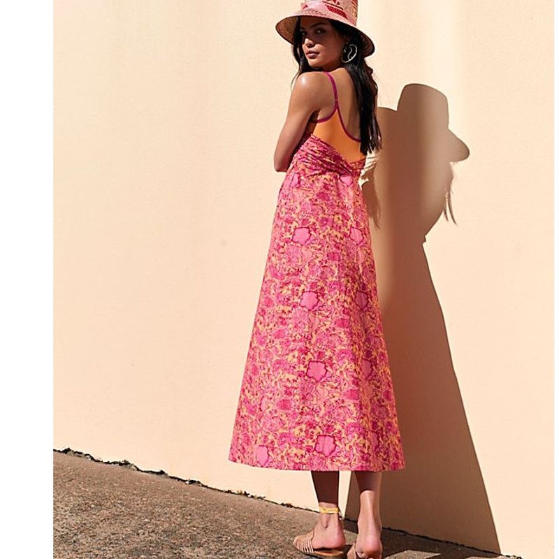 Free People New Ruby's Sweetheart Midi Dress $148 SIZE 2 Berry Floral |  Grailed