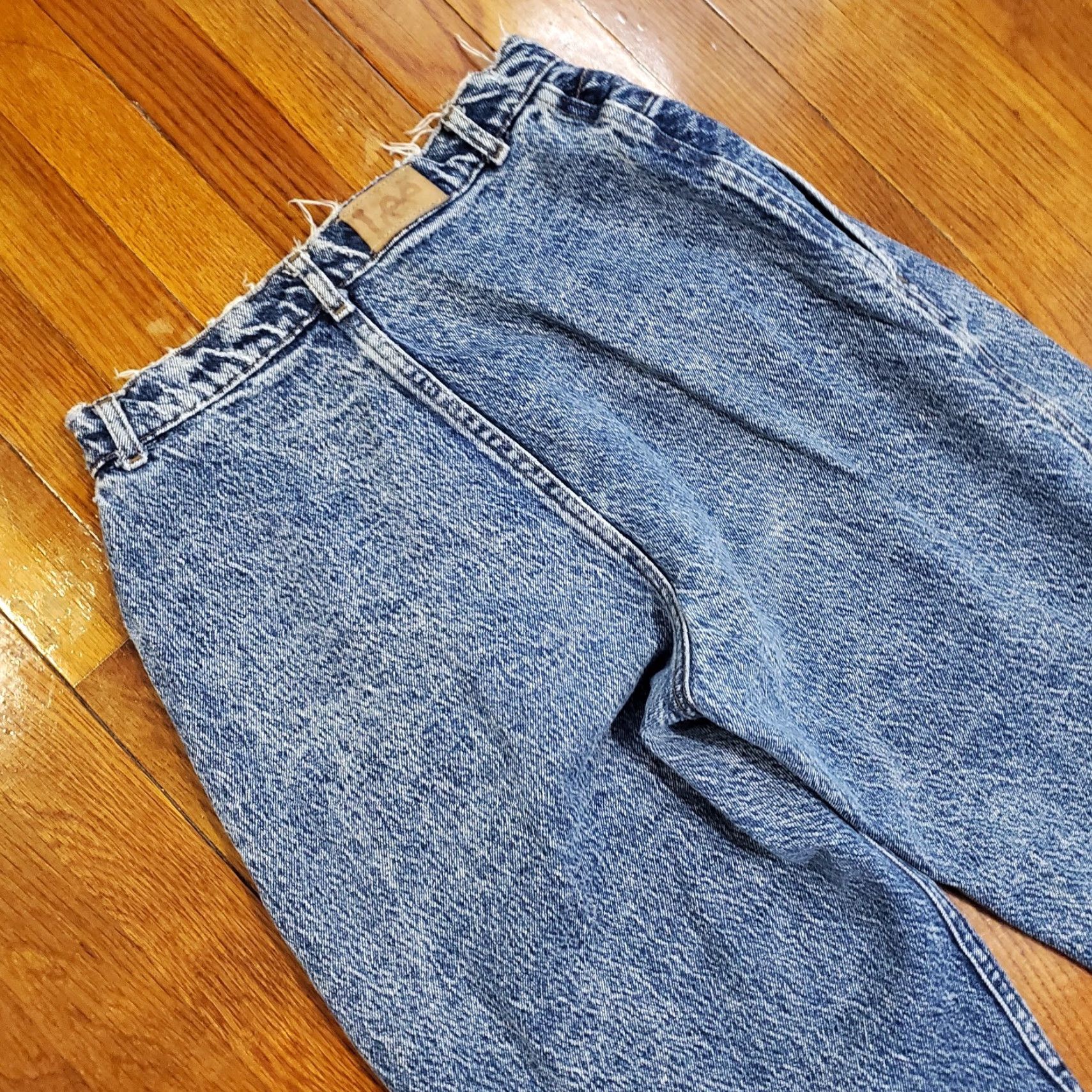 Lee VINTAGE Lee Denim Jeans Womens 12 M Acid Wash High Rise Tapered 90s Bare Back Size 34" / US 12 / IT 48 - 3 Thumbnail