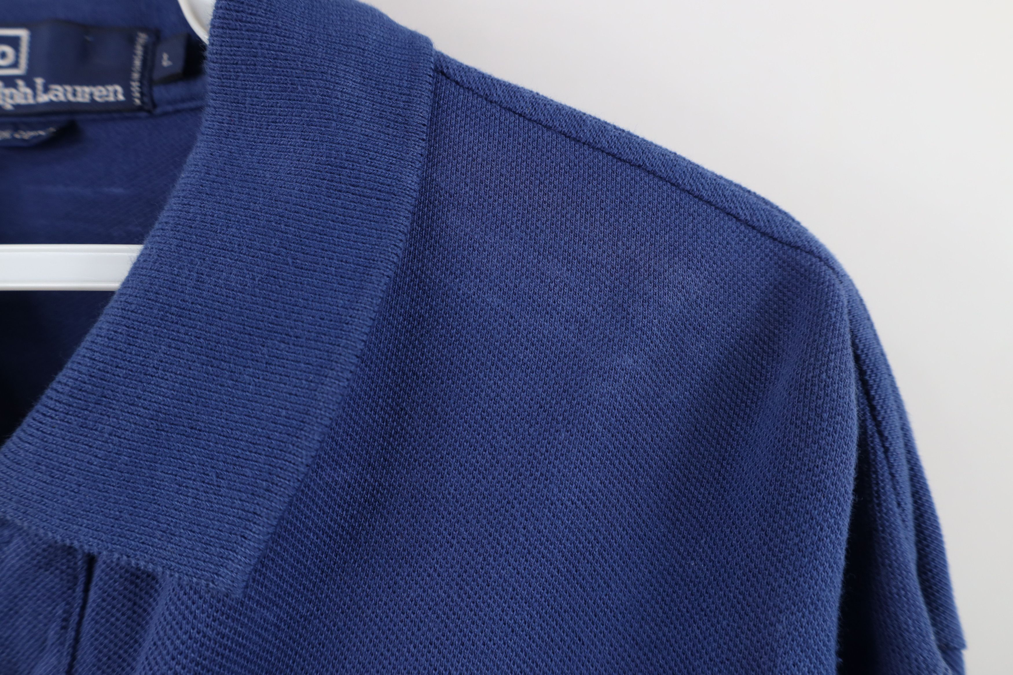 Ralph Lauren Vintage 90s Ralph Lauren Long Sleeve Rugby Polo Shirt Blue Size US L / EU 52-54 / 3 - 6 Thumbnail
