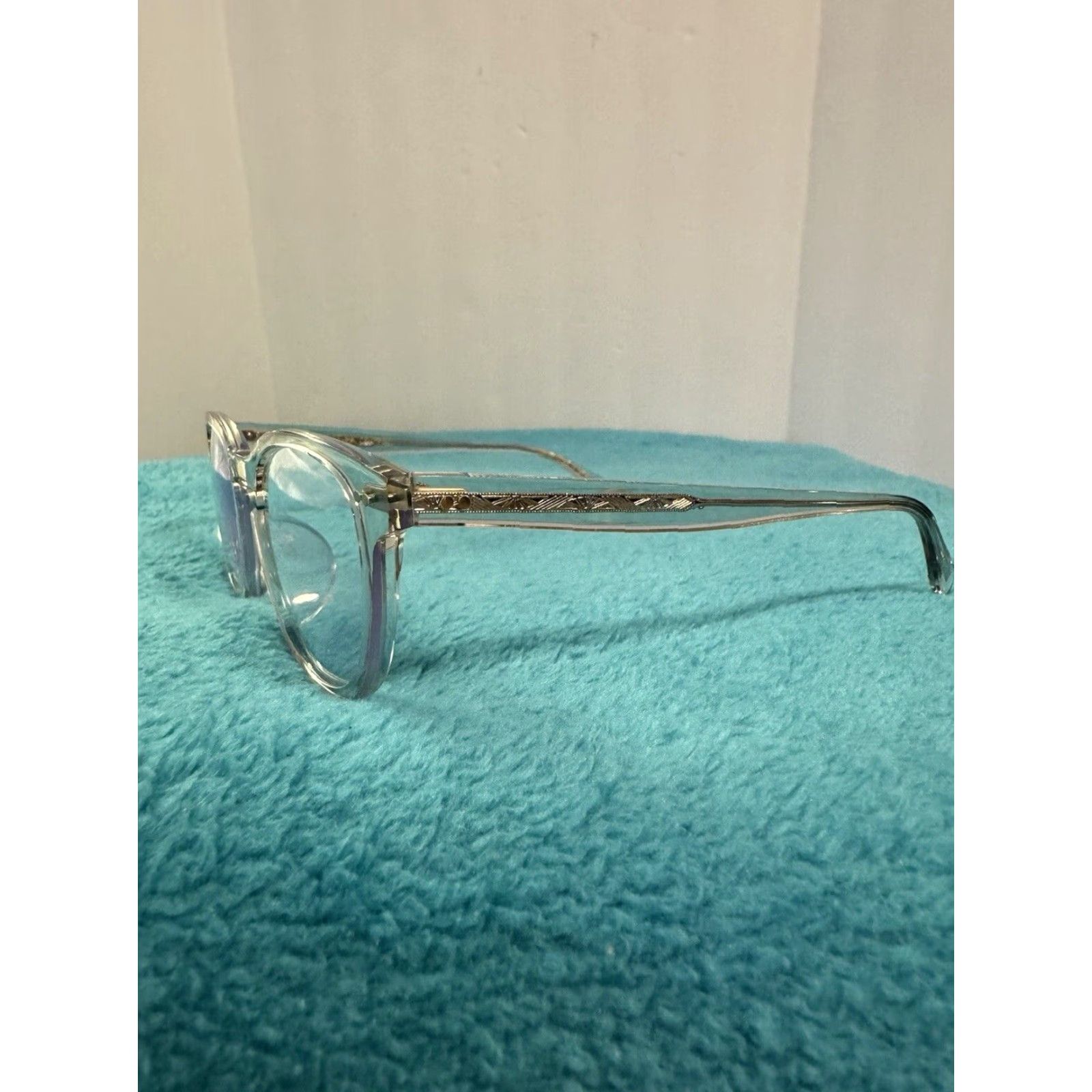 Oliver Peoples Oliver Peoples Eyeglasses OV548OU 1757 48-20 Kisho Gravel Clear Acetate Japan Unisex Adults Sunglasses Rounded Frame Size ONE SIZE - 3 Thumbnail