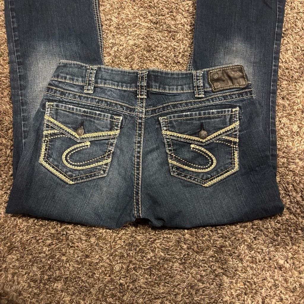 Silver Jeans Co. Silver Jeans Women's Slim Mid Boot Cut Jeans Size 30" / US 8 / IT 44 - 1 Thumbnail