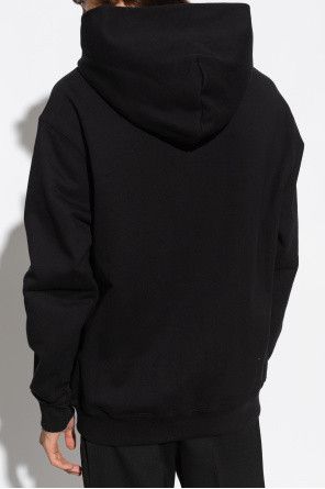 o1loc1c0925 Cotton Jersey Hooded Sweatshirt in Black