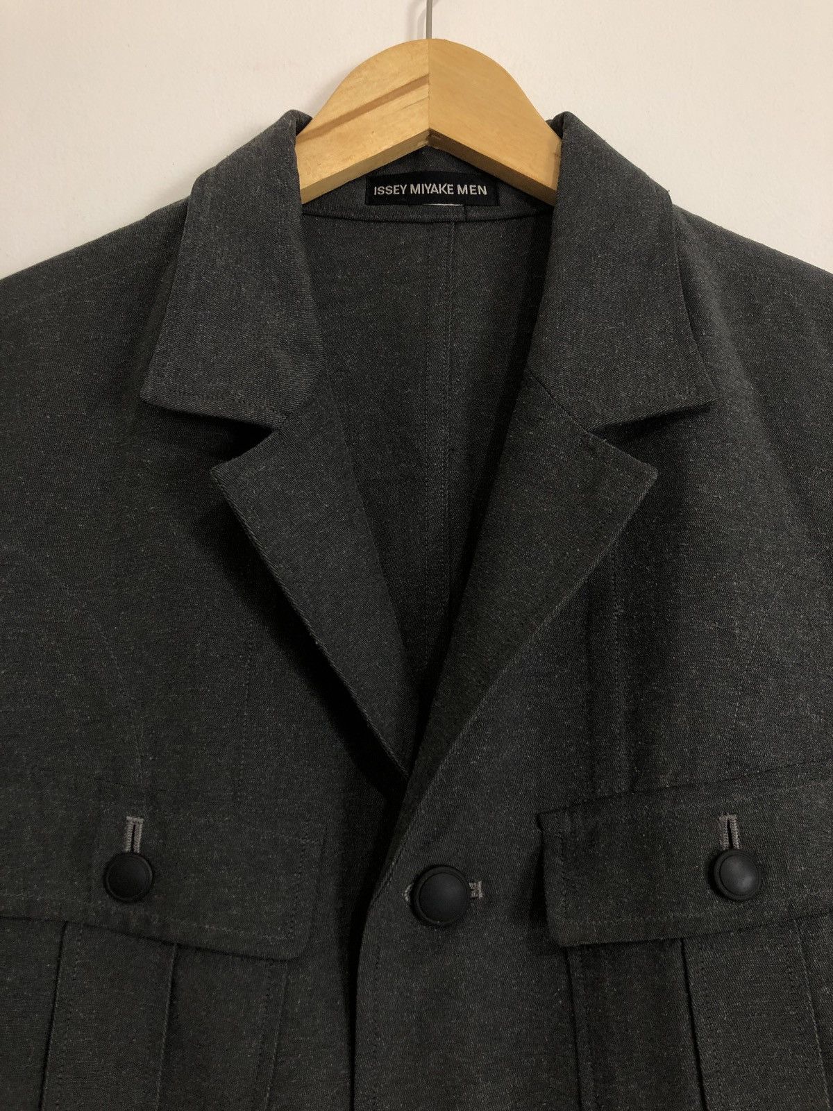 Issey Miyake Vintage Issey Miyake Men Button Jacket Blazer Size US L / EU 52-54 / 3 - 3 Thumbnail
