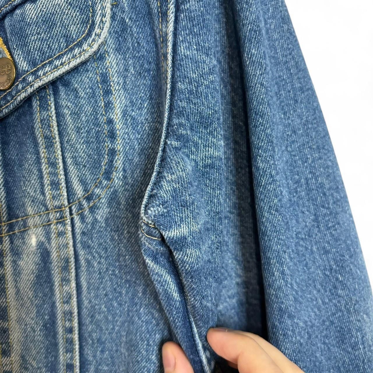Lee × Vintage Vintage 80s Lee Rider Faded Midwash Blue Boxy Denim Jacket Size US S / EU 44-46 / 1 - 6 Thumbnail