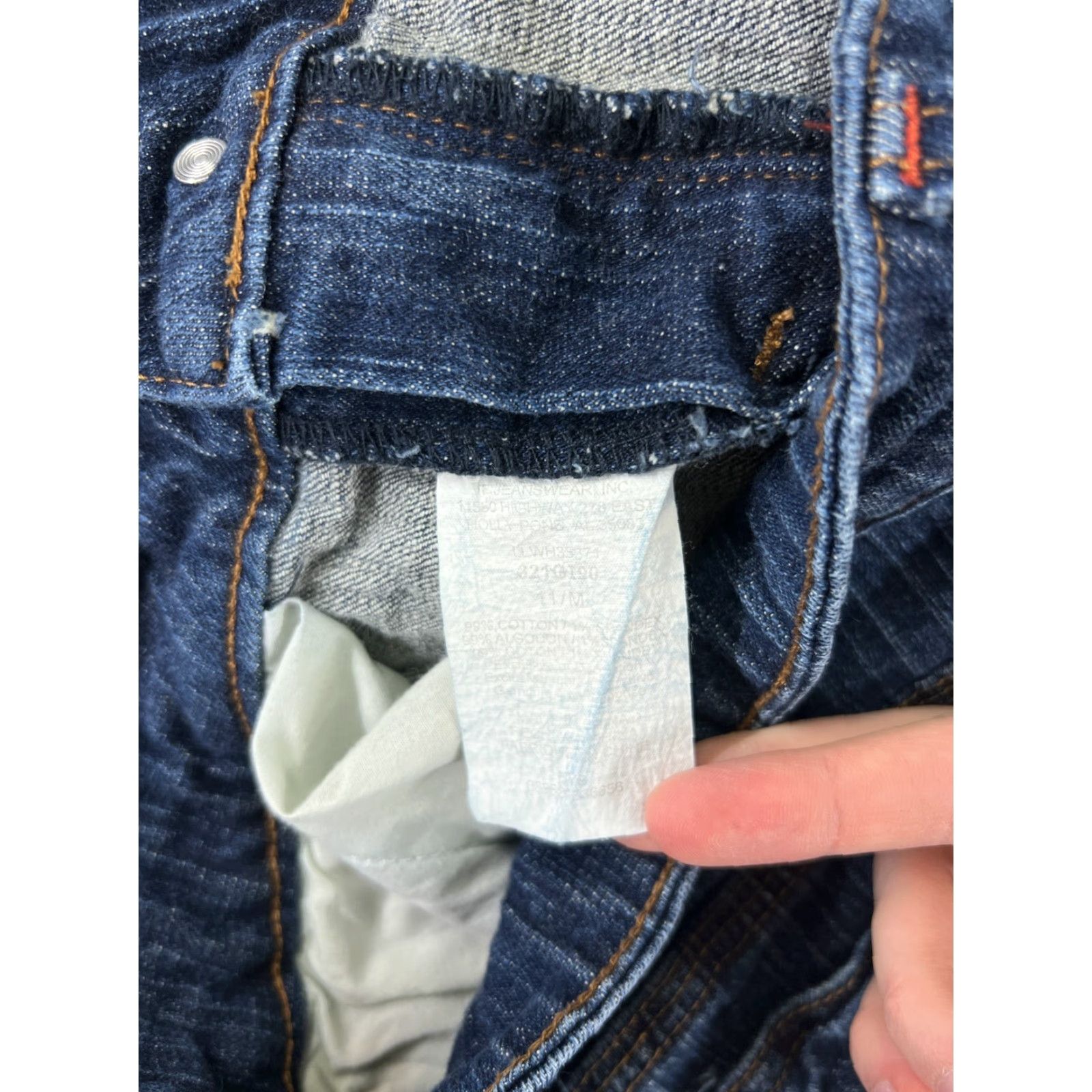 Lee Lee Jeans Women 11 Blue Denim Bootcut Mid Rise Floral Embellished 5-Pocket Denim Jeans Modern American Style Vintage No (adjust to rules) Size 32" / US 10 / IT 46 - 5 Thumbnail