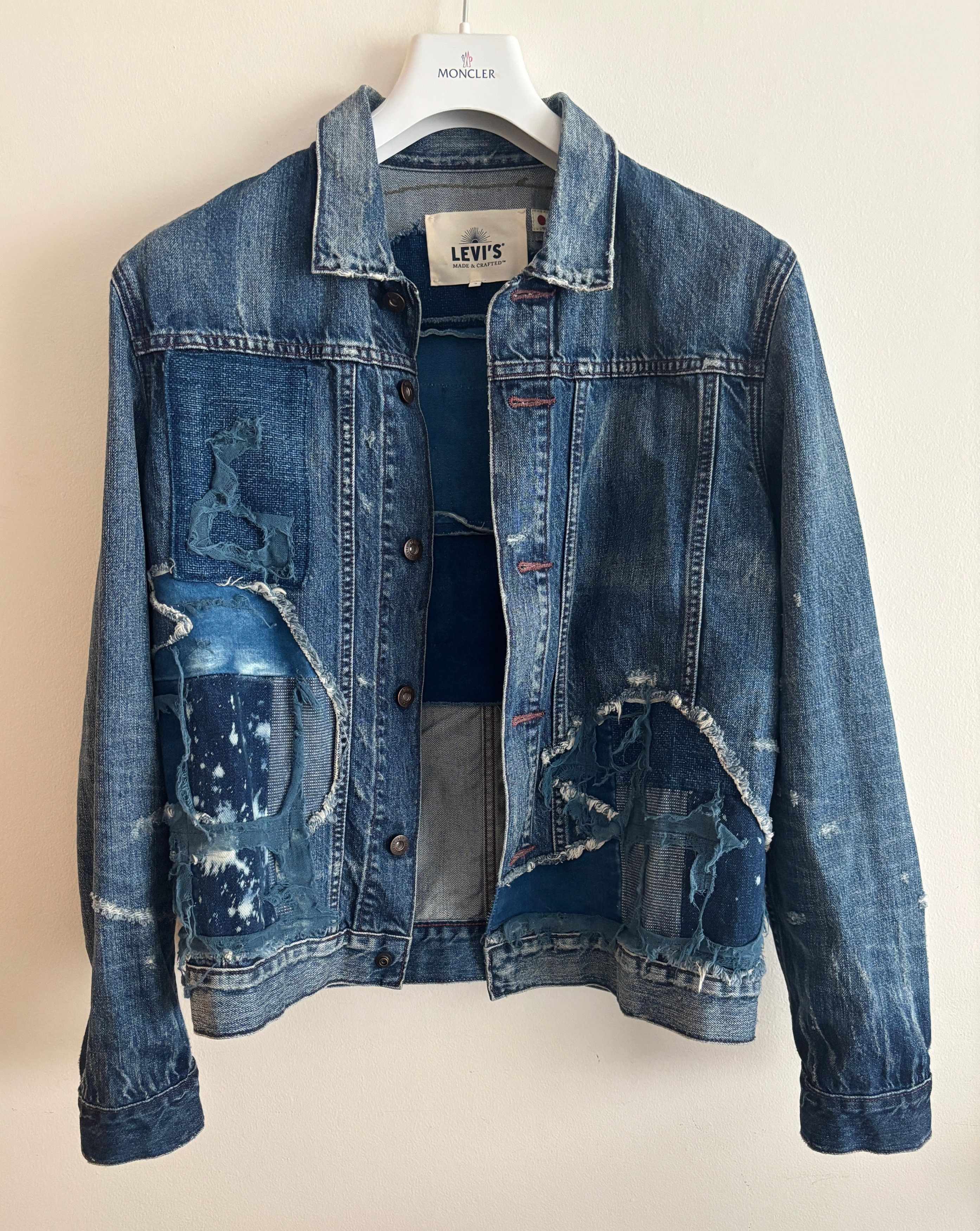 Levi's Made & Crafted Boro Patchwork Blue Denim Type IV Trucker Jacket - Medium Size US M / EU 48-50 / 2 - 1 Thumbnail